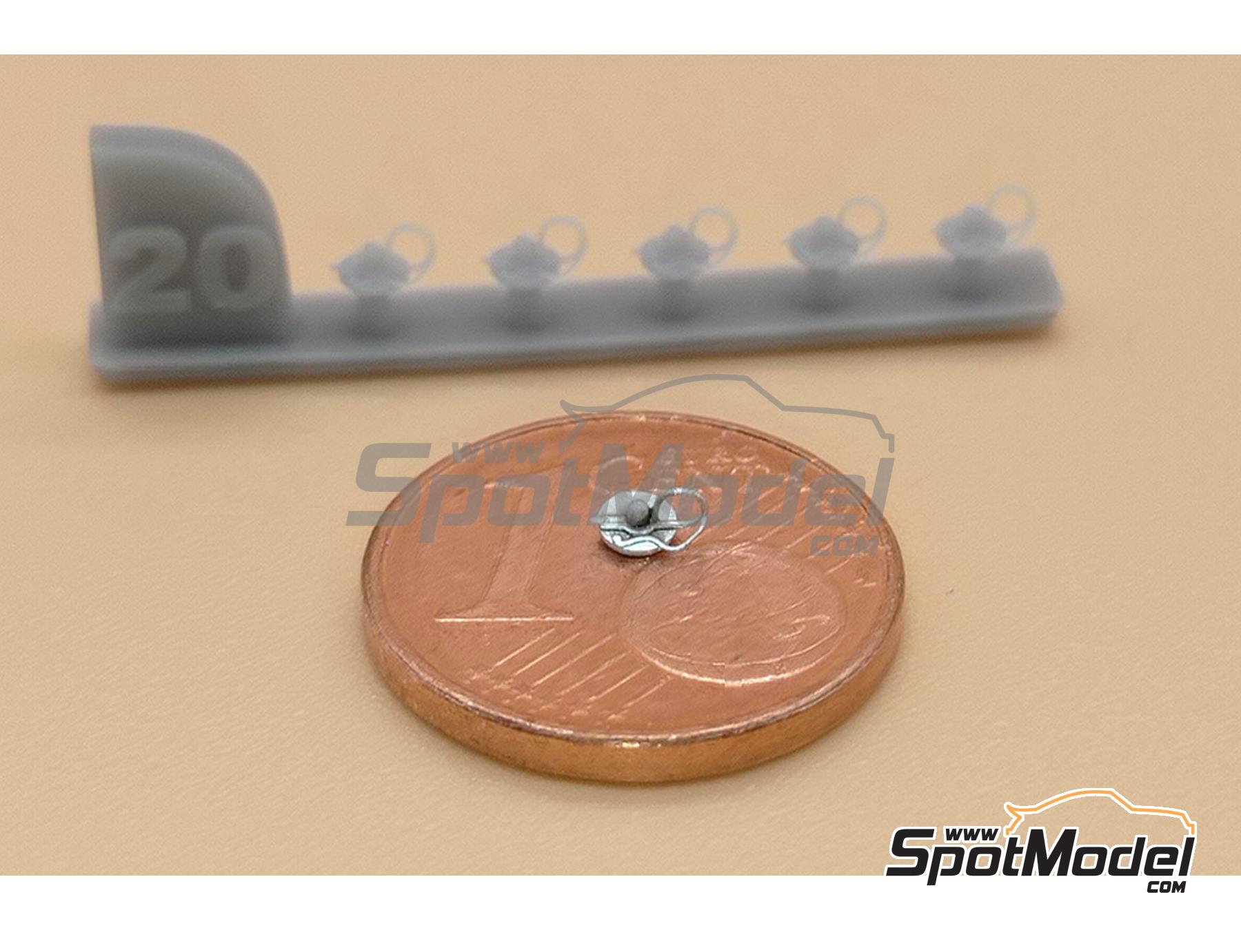 Image 2: Cierres de capot  con pasador - Tipo B | Cierres de capot en escala&nbsp;1/20 fabricado por D.A.B. Models (ref.&nbsp;DAB20-004)