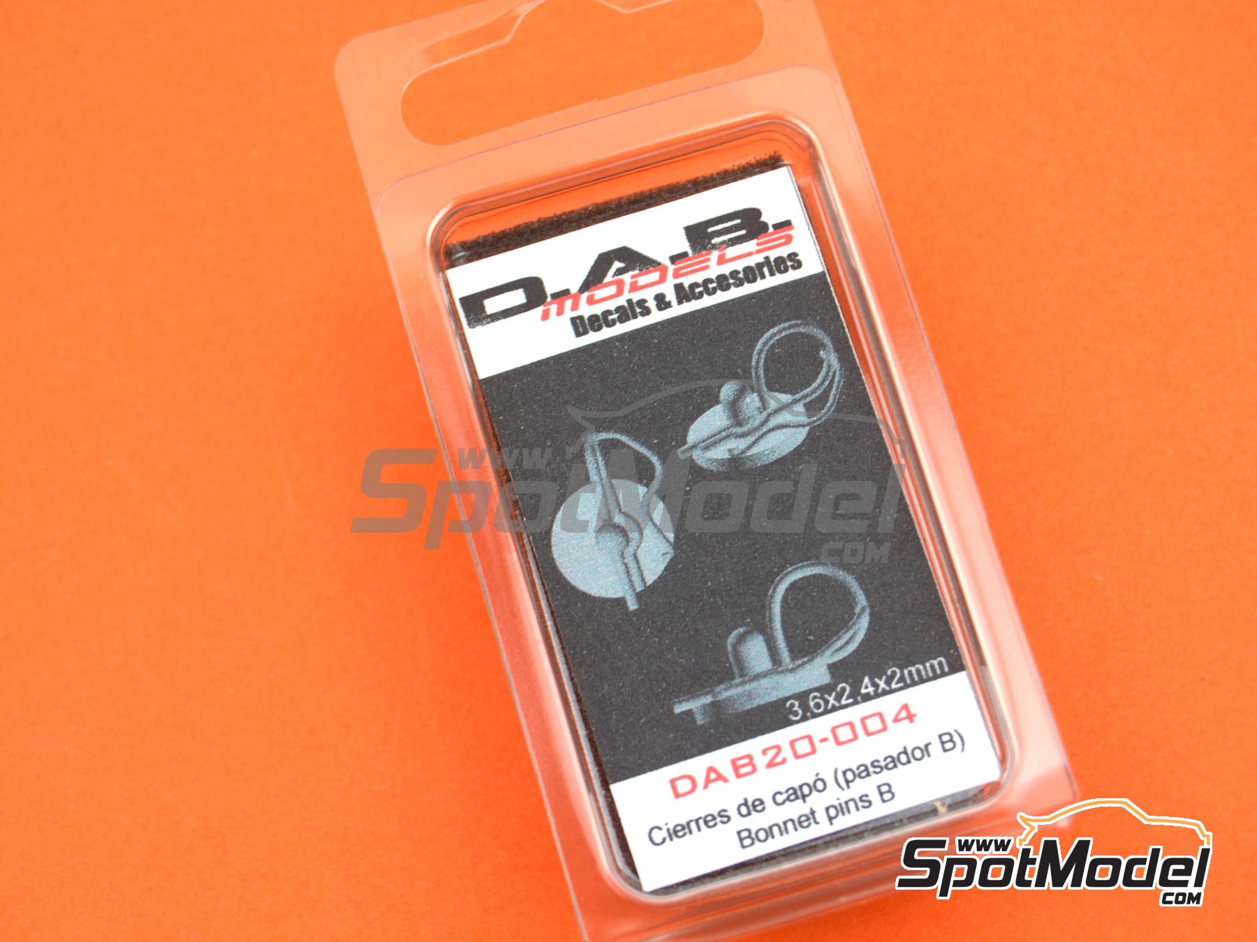 Image 3: Cierres de capot  con pasador - Tipo B | Cierres de capot en escala&nbsp;1/20 fabricado por D.A.B. Models (ref.&nbsp;DAB20-004)