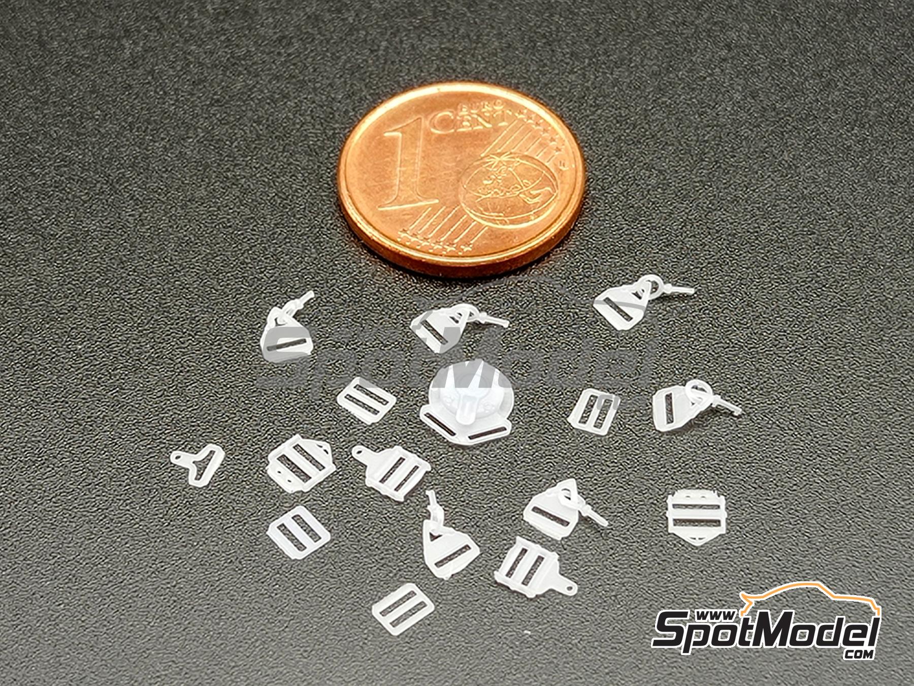 Image 2: Racing harness 6 points | Seatbelts in 1/20 scale manufactured by D.A.B. Models (ref.&nbsp;DAB20-006)