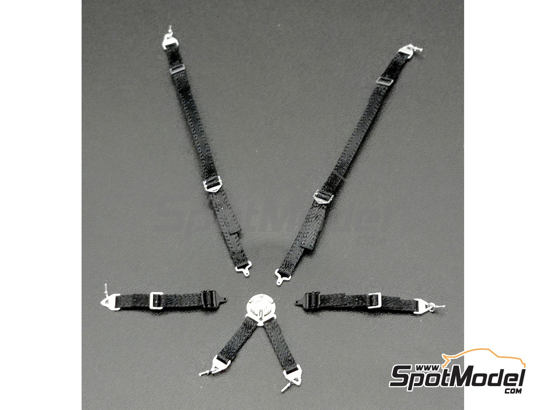 Image 3: Racing harness 6 points | Seatbelts in 1/20 scale manufactured by D.A.B. Models (ref.&nbsp;DAB20-006)