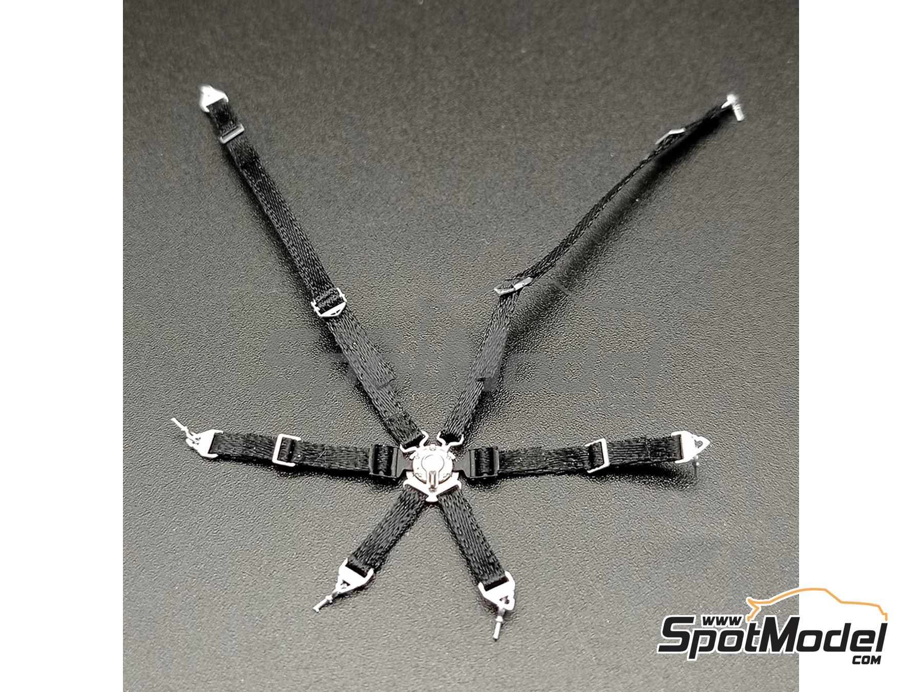 Image 4: Racing harness 6 points | Seatbelts in 1/20 scale manufactured by D.A.B. Models (ref.&nbsp;DAB20-006)
