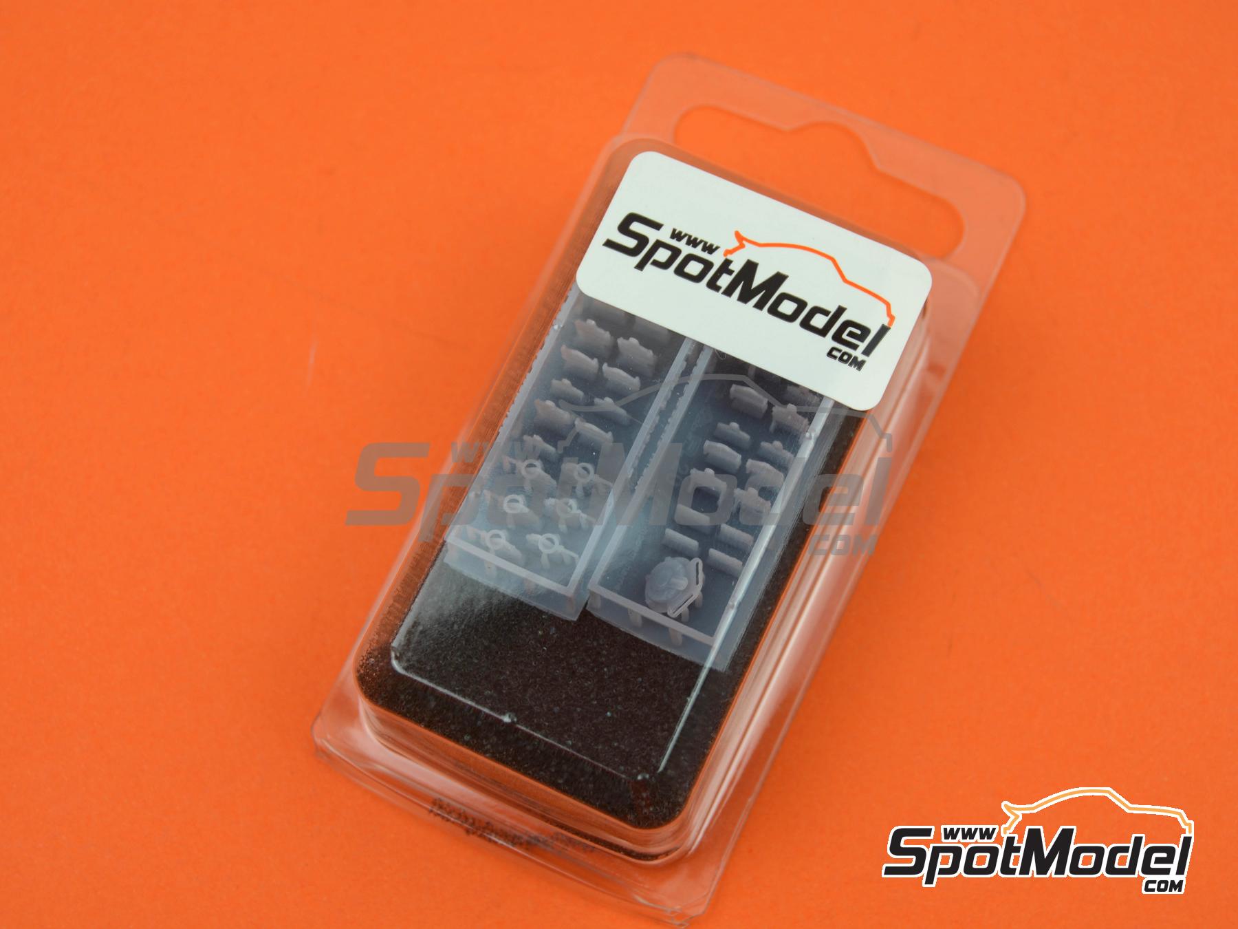 Image 7: Racing harness 6 points | Seatbelts in 1/20 scale manufactured by D.A.B. Models (ref.&nbsp;DAB20-006)