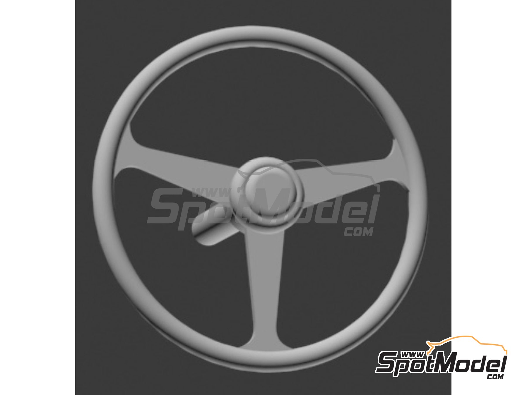 Image 2: Classic GT steering wheel - Type A, B, C and D | Steering wheel in 1/24 scale manufactured by D.A.B. Models (ref. DAB24-006)