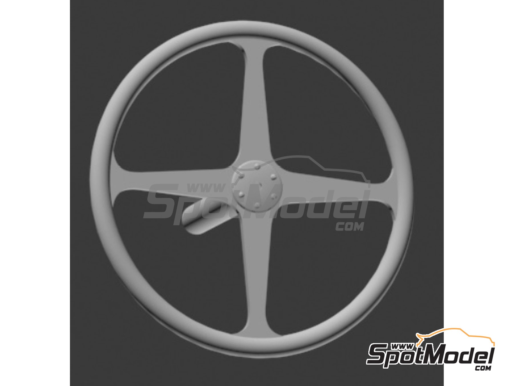 Image 4: Classic GT steering wheel - Type A, B, C and D | Steering wheel in 1/24 scale manufactured by D.A.B. Models (ref. DAB24-006)