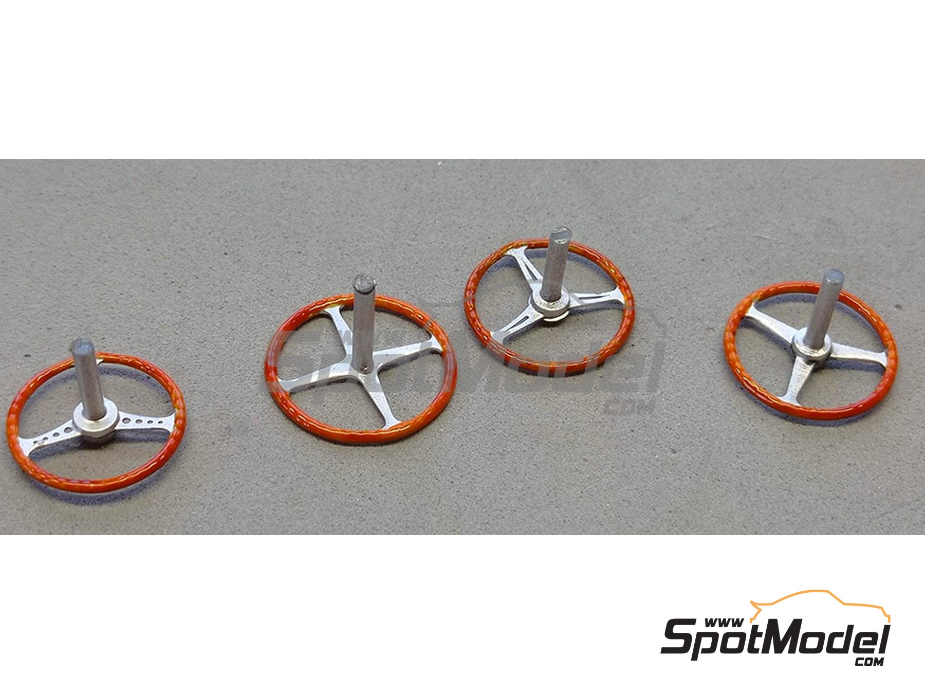 Image 7: Classic GT steering wheel - Type A, B, C and D | Steering wheel in 1/24 scale manufactured by D.A.B. Models (ref. DAB24-006)