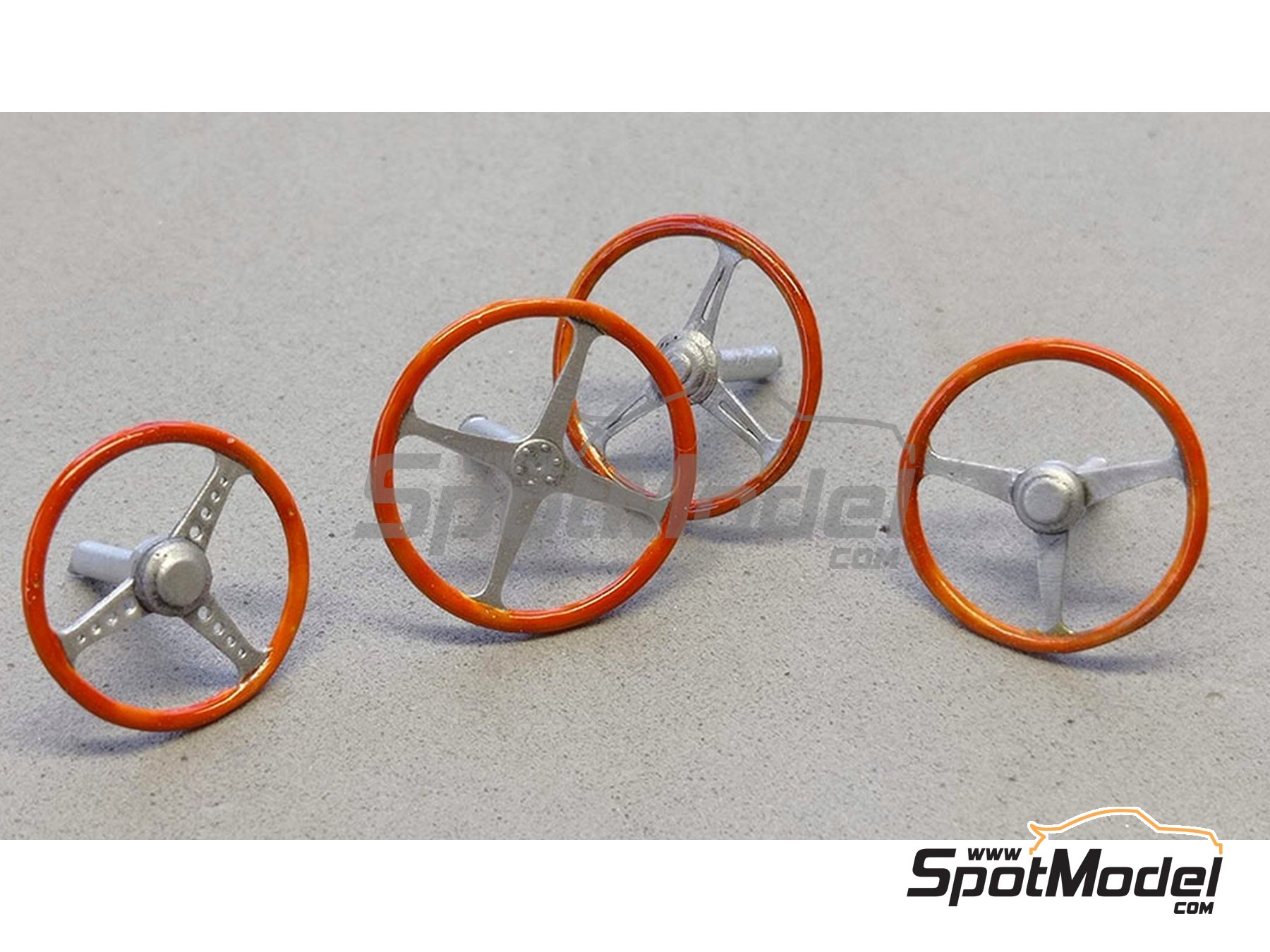 Image 8: Classic GT steering wheel - Type A, B, C and D | Steering wheel in 1/24 scale manufactured by D.A.B. Models (ref. DAB24-006)