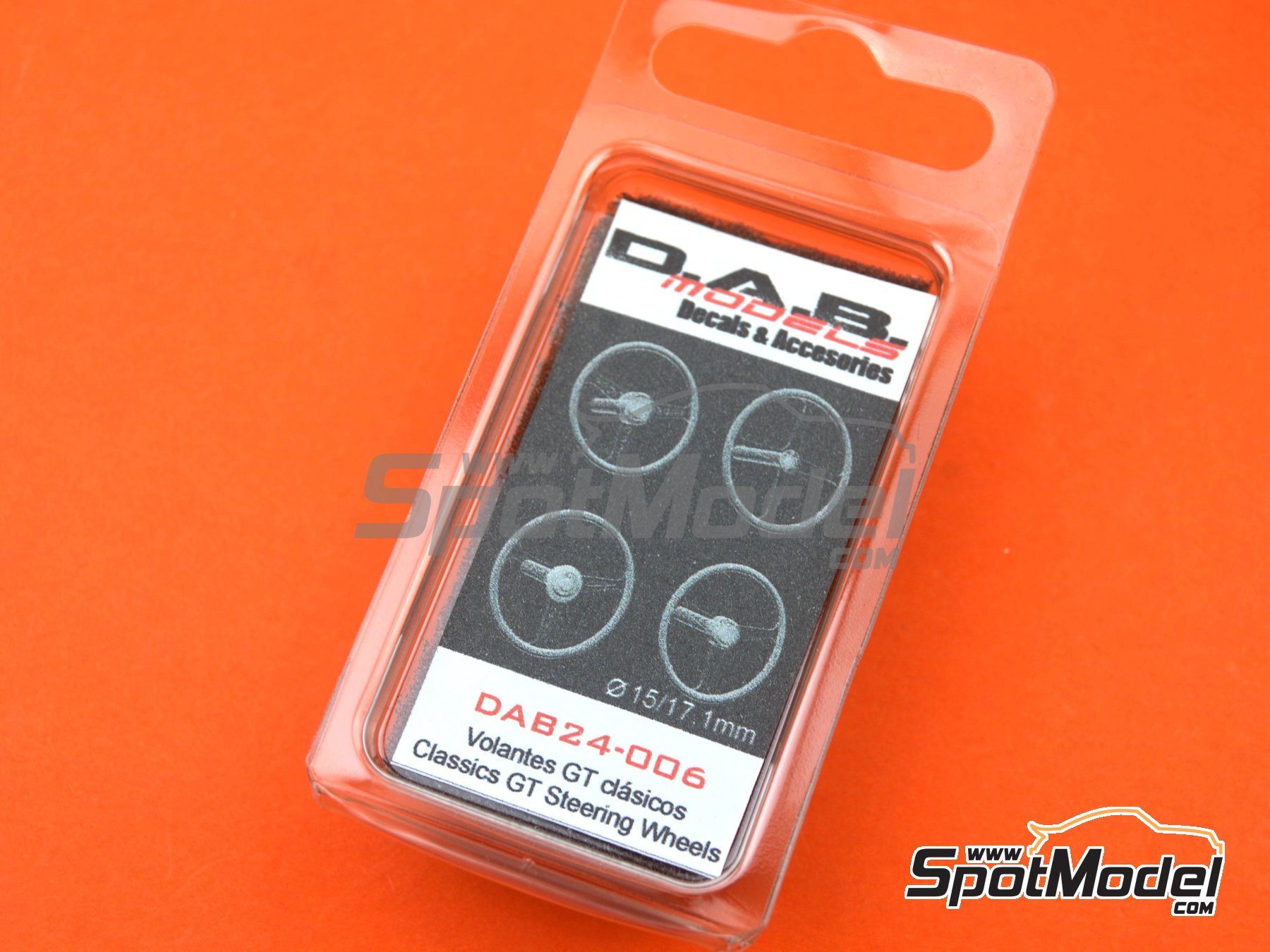 Image 9: Classic GT steering wheel - Type A, B, C and D | Steering wheel in 1/24 scale manufactured by D.A.B. Models (ref. DAB24-006)