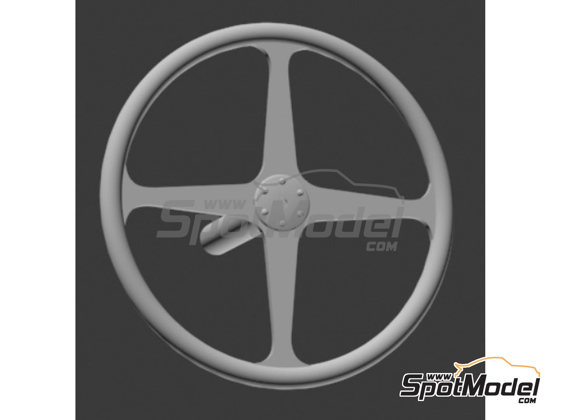 Image 1: Classic GT steering wheel - Type D | Steering wheel in 1/24 scale manufactured by D.A.B. Models (ref. DAB24-010)