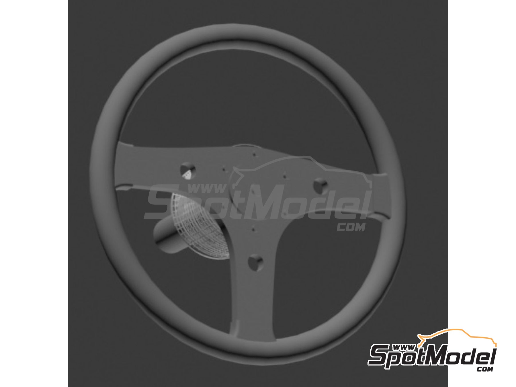 Image 2: Classic rally steering wheel - Type A, B, C and D | Steering wheel in 1/24 scale manufactured by D.A.B. Models (ref.&nbsp;DAB24-011)