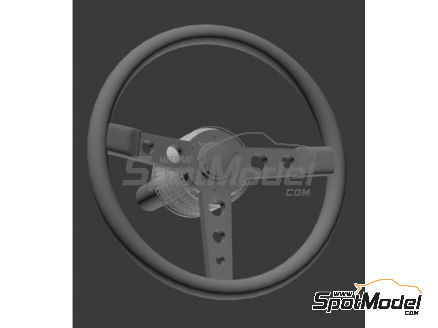 Image 3: Classic rally steering wheel - Type A, B, C and D | Steering wheel in 1/24 scale manufactured by D.A.B. Models (ref.&nbsp;DAB24-011)