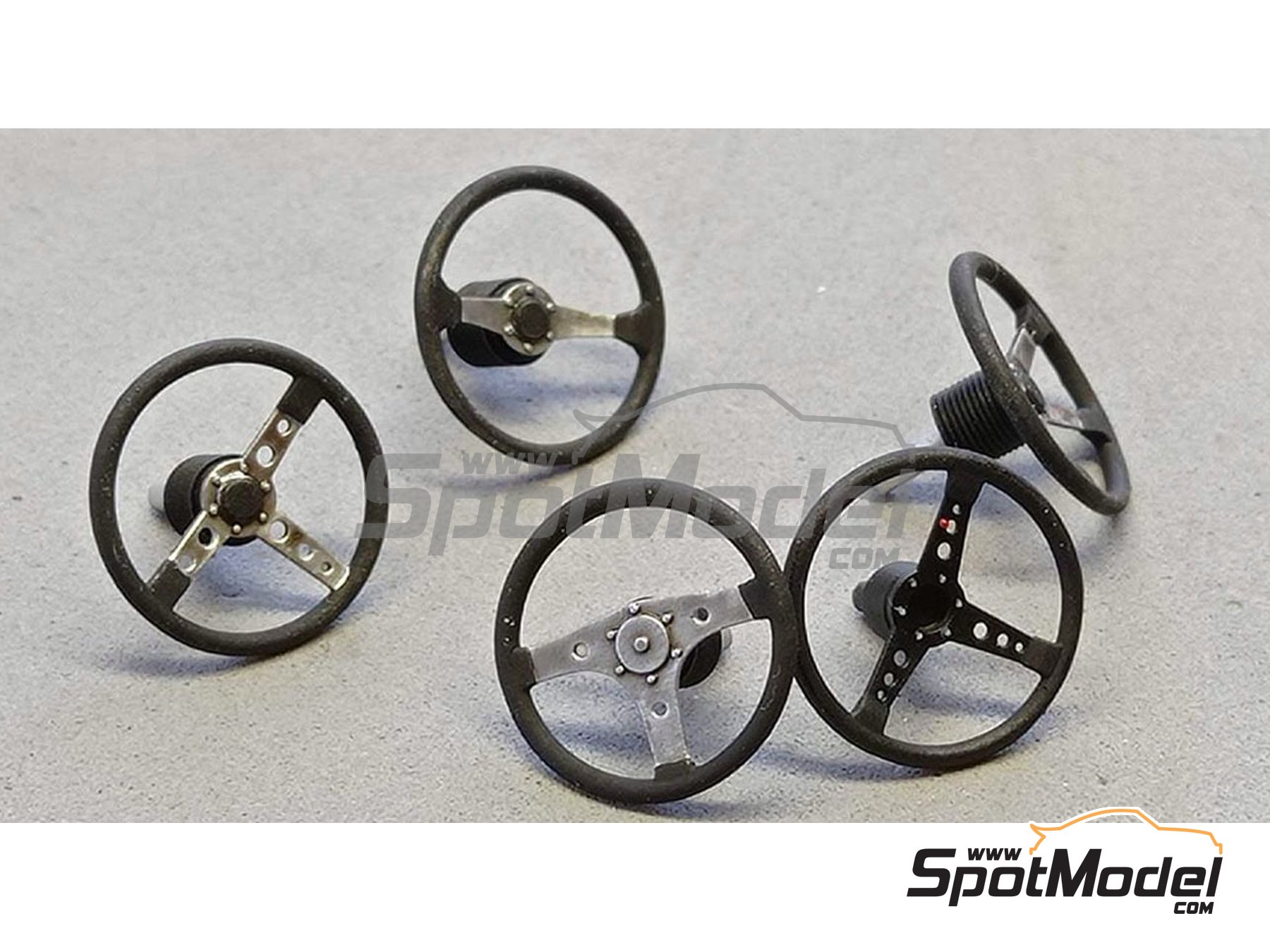 Image 6: Classic rally steering wheel - Type A, B, C and D | Steering wheel in 1/24 scale manufactured by D.A.B. Models (ref.&nbsp;DAB24-011)