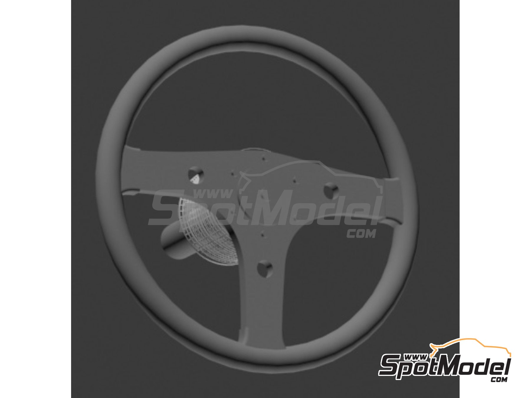 Image 1: Volante cl&aacute;sico de rally - Tipo B | Volante en escala&nbsp;1/24 fabricado por D.A.B. Models (ref.&nbsp;DAB24-013)