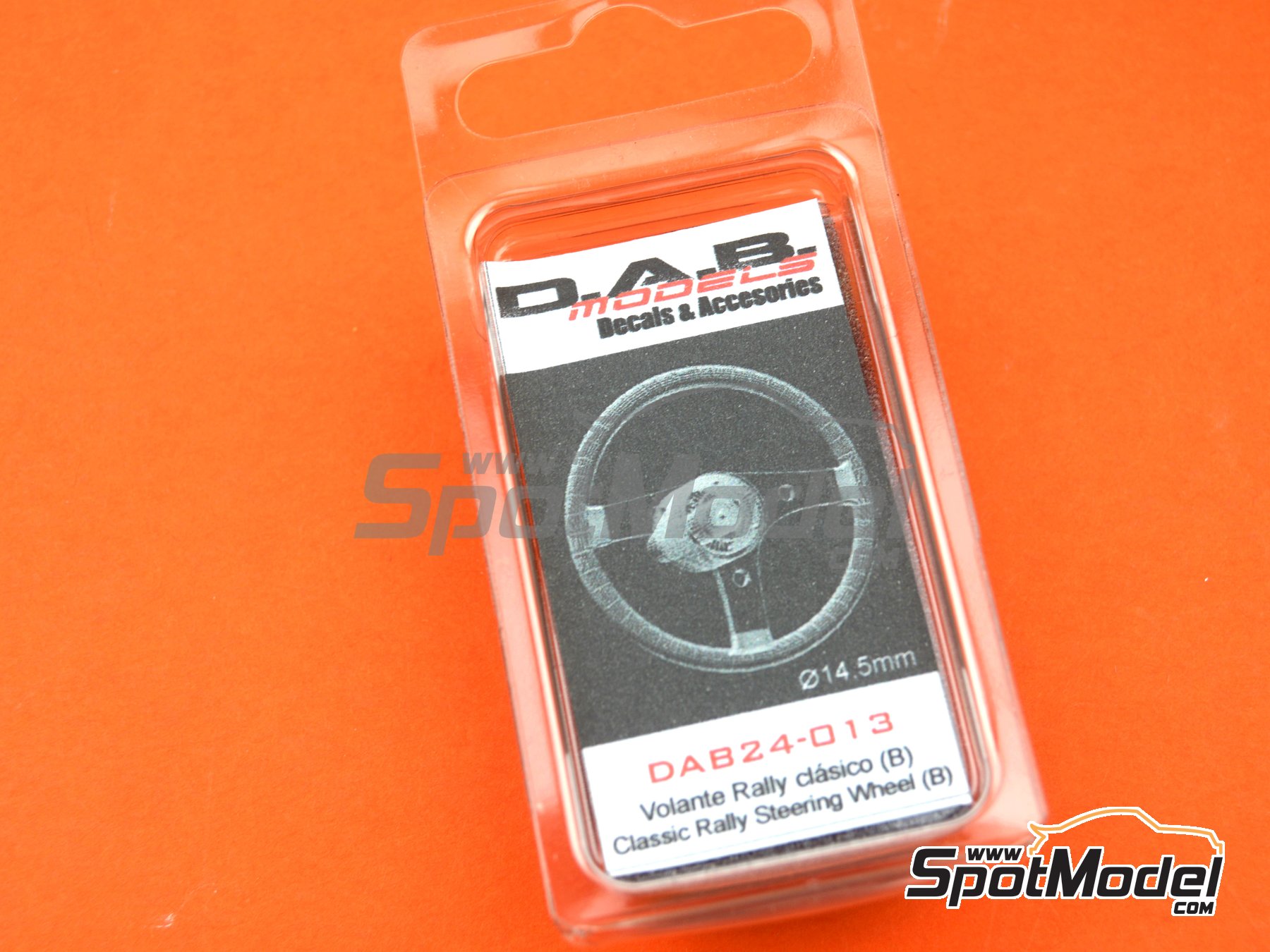 Image 5: Volante cl&aacute;sico de rally - Tipo B | Volante en escala&nbsp;1/24 fabricado por D.A.B. Models (ref.&nbsp;DAB24-013)