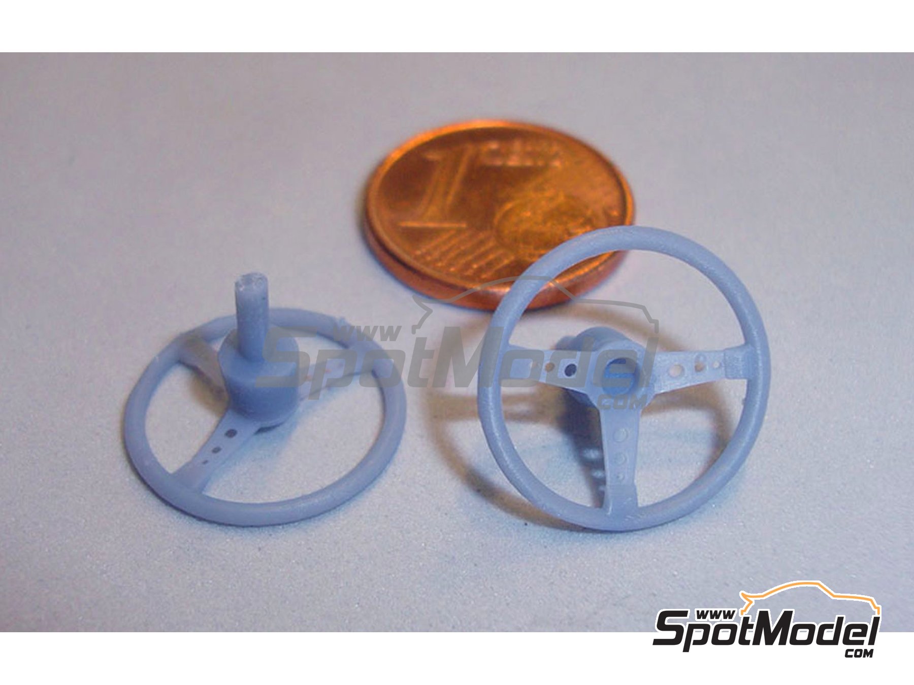 Image 3: Classic rally steering wheel - Type E | Steering wheel in 1/24 scale manufactured by D.A.B. Models (ref.&nbsp;DAB24-016)