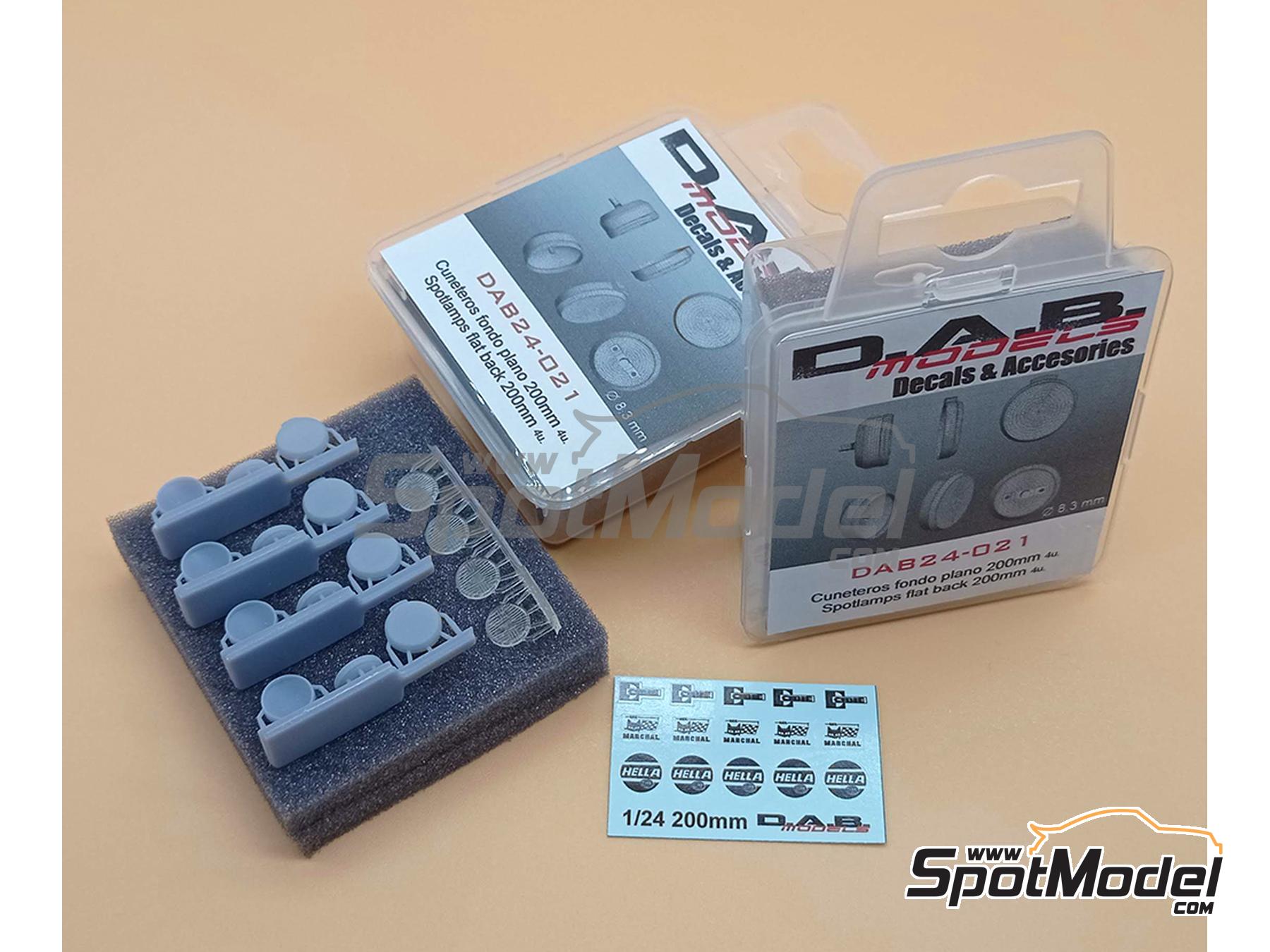 Image 5: Spotlamps with flat back 200mm | Lights in 1/24 scale manufactured by D.A.B. Models (ref.&nbsp;DAB24-021)
