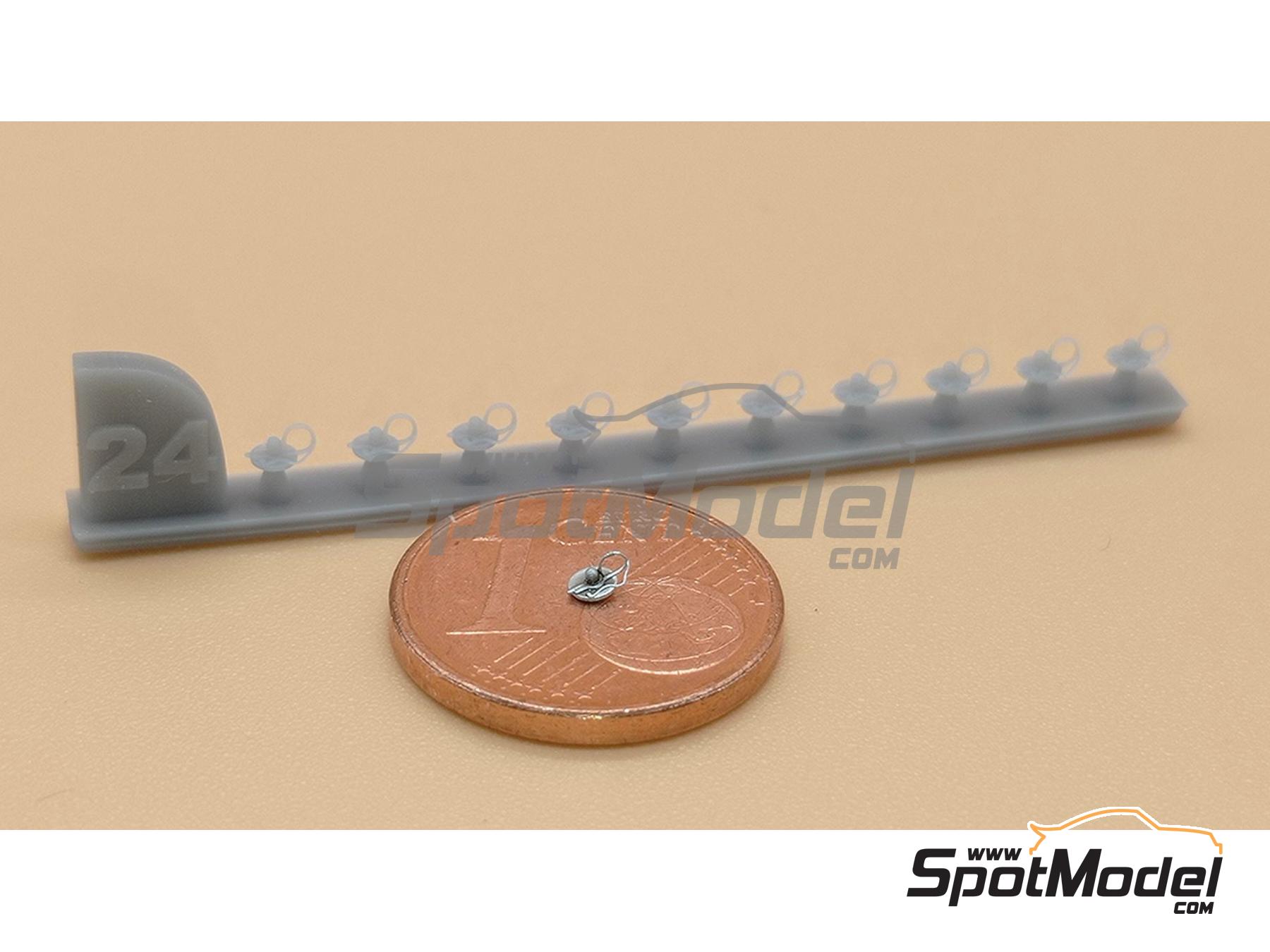 Image 2: Bonnet pins - Type B | Bonnet pins in 1/24 scale manufactured by D.A.B. Models (ref. DAB24-022)