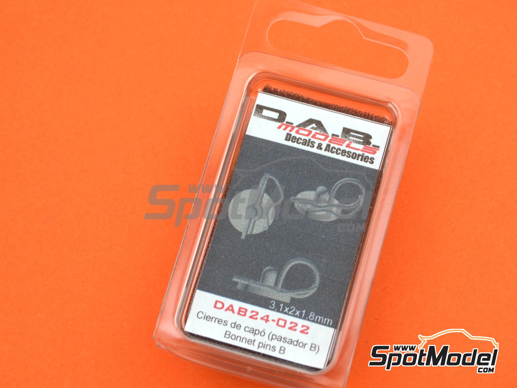 Image 3: Bonnet pins - Type B | Bonnet pins in 1/24 scale manufactured by D.A.B. Models (ref. DAB24-022)