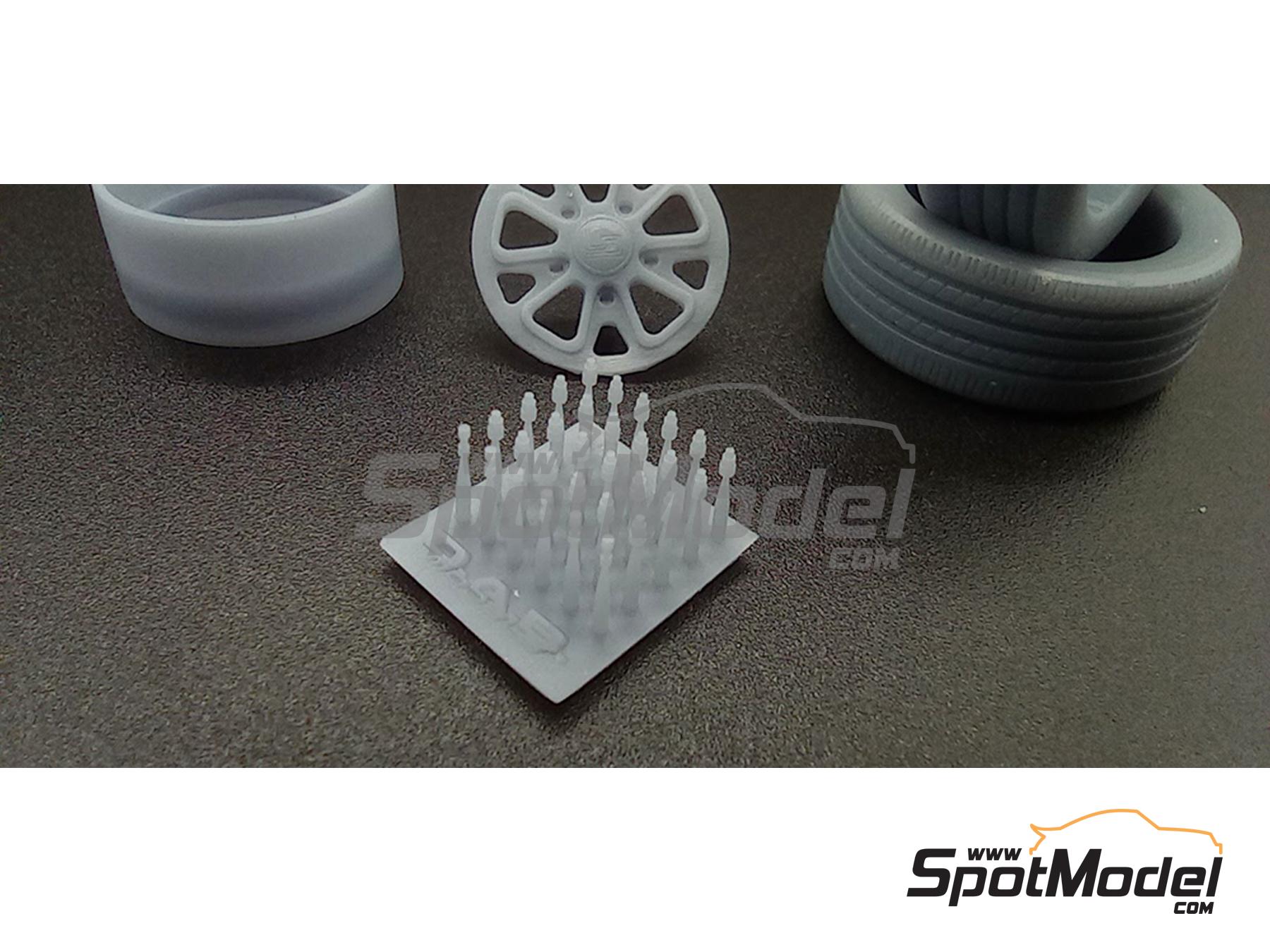 Image 7: Outlaw Magnus Walker Type B - 17" inches | Rims and tyres set in 1/24 scale manufactured by D.A.B. Models (ref.&nbsp;DAB24-024)