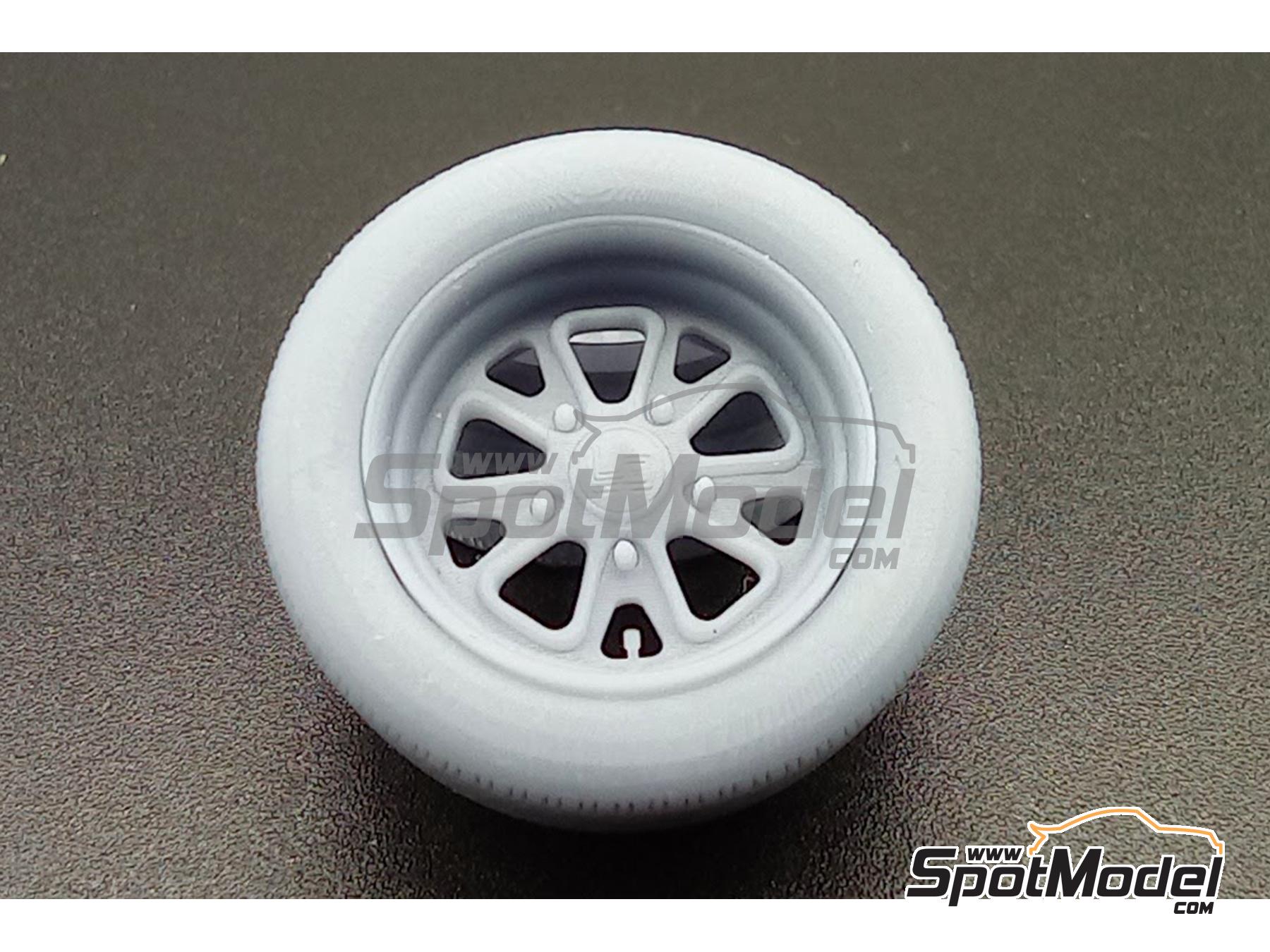 Image 9: Outlaw Magnus Walker Type B - 17" inches | Rims and tyres set in 1/24 scale manufactured by D.A.B. Models (ref.&nbsp;DAB24-024)