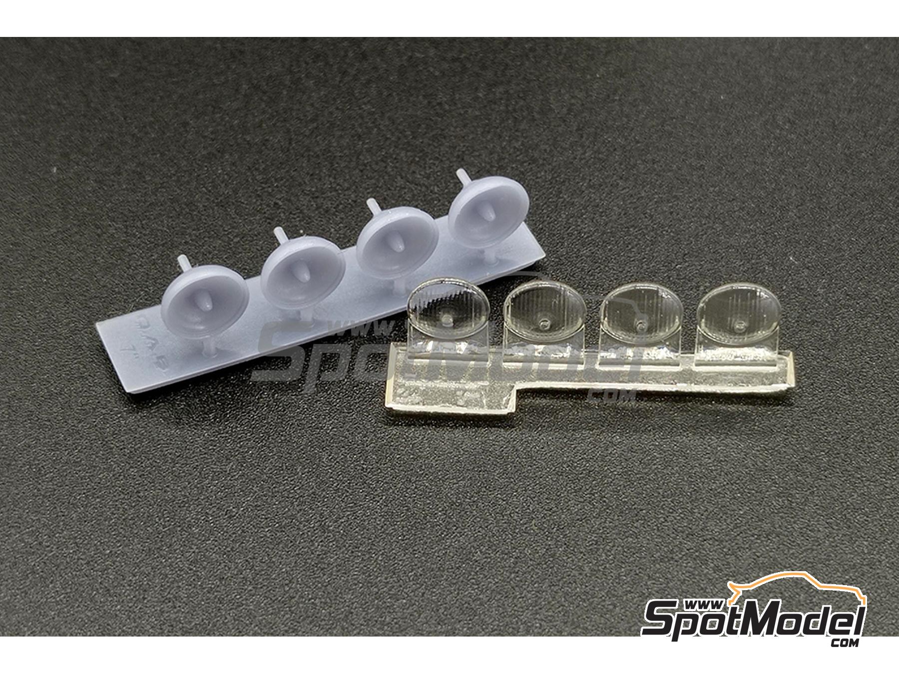 Image 4: Faros cuneteros Lucas de 7 pulgadas con anclaje trasero | Luces en escala&nbsp;1/24 fabricado por D.A.B. Models (ref.&nbsp;DAB24-026)