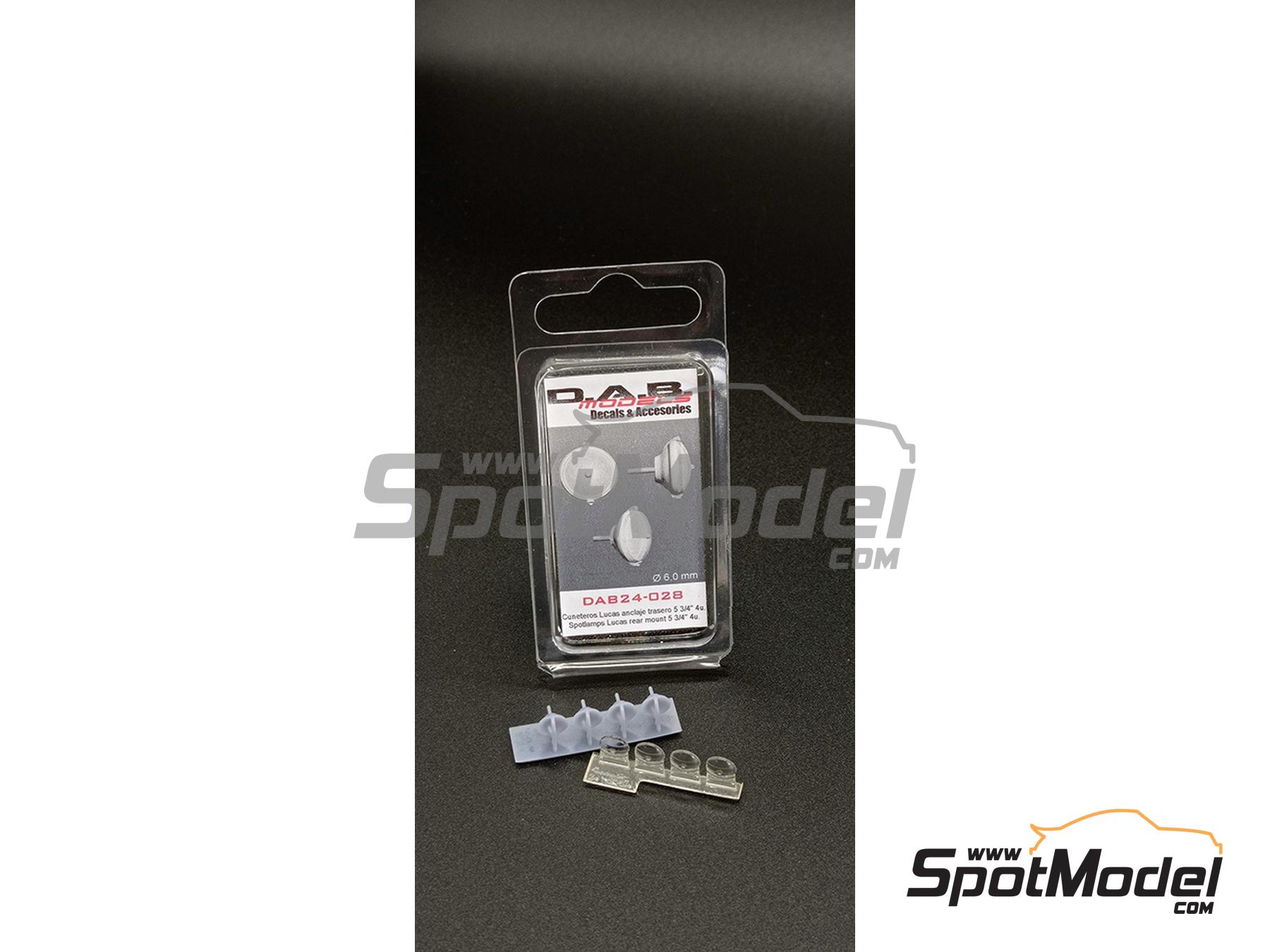Image 2: Lucas spotlamps 5 3/4 inches with rear mount | Lights in 1/24 scale manufactured by D.A.B. Models (ref. DAB24-028)