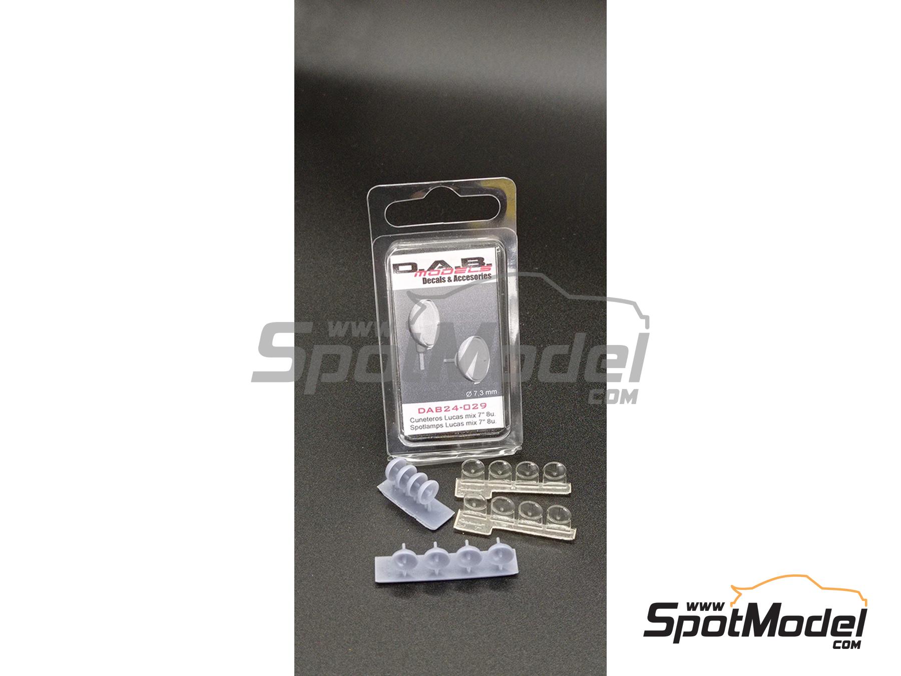 Image 2: Faros cuneteros Lucas de 7 pulgadas | Luces en escala&nbsp;1/24 fabricado por D.A.B. Models (ref.&nbsp;DAB24-029)