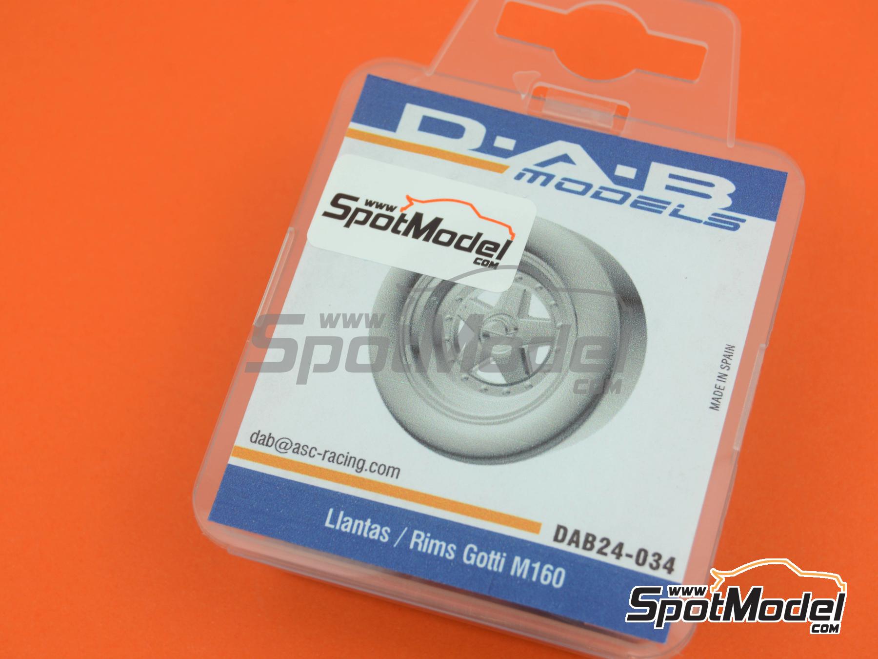Image 13: Gotti M160 monotuerca | Set de llantas y neum&aacute;ticos en escala&nbsp;1/24 fabricado por D.A.B. Models (ref.&nbsp;DAB24-034)