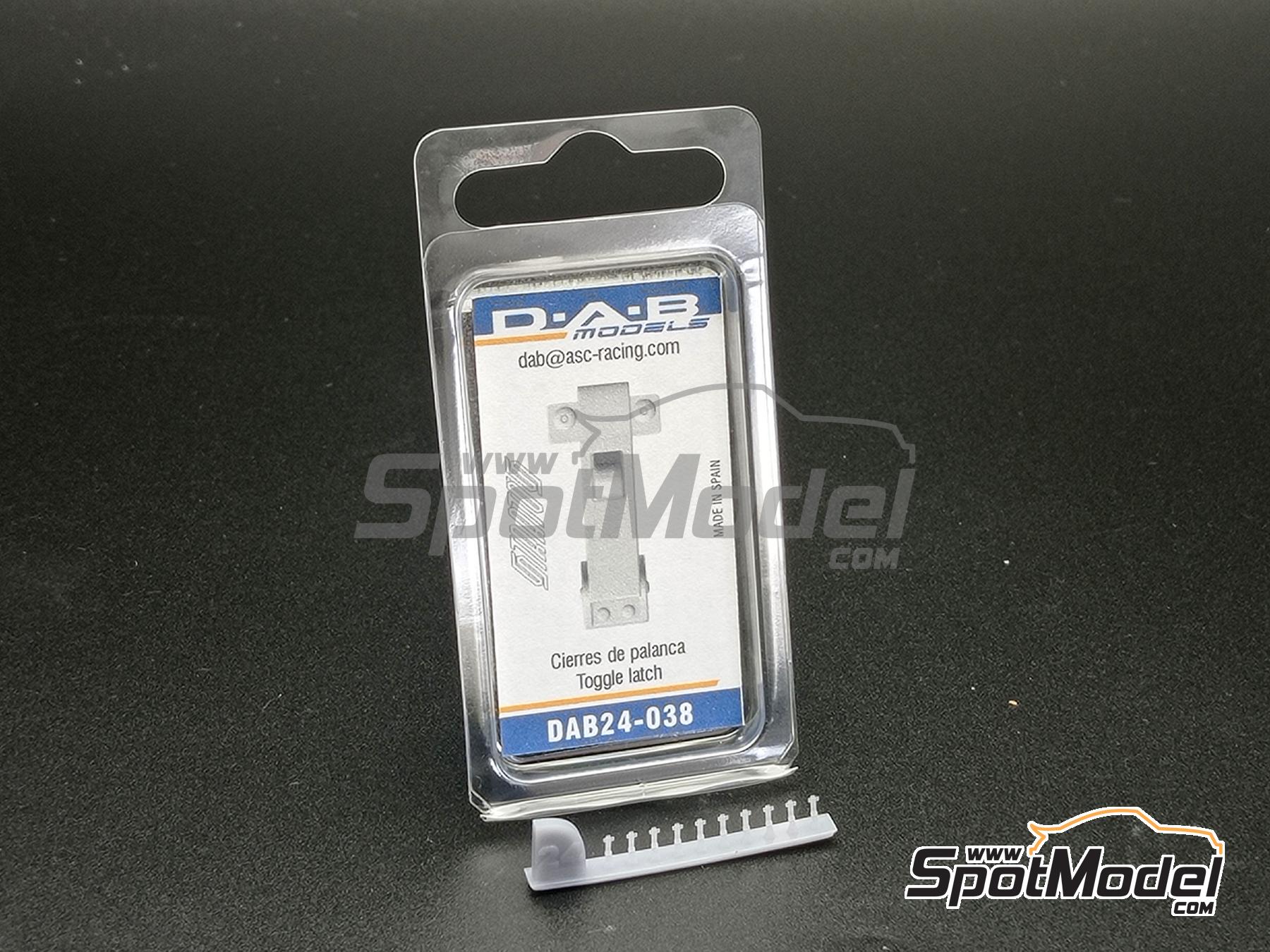 Image 1: Toggle latch | Bonnet pins in 1/24 scale manufactured by D.A.B. Models (ref.&nbsp;DAB24-038)