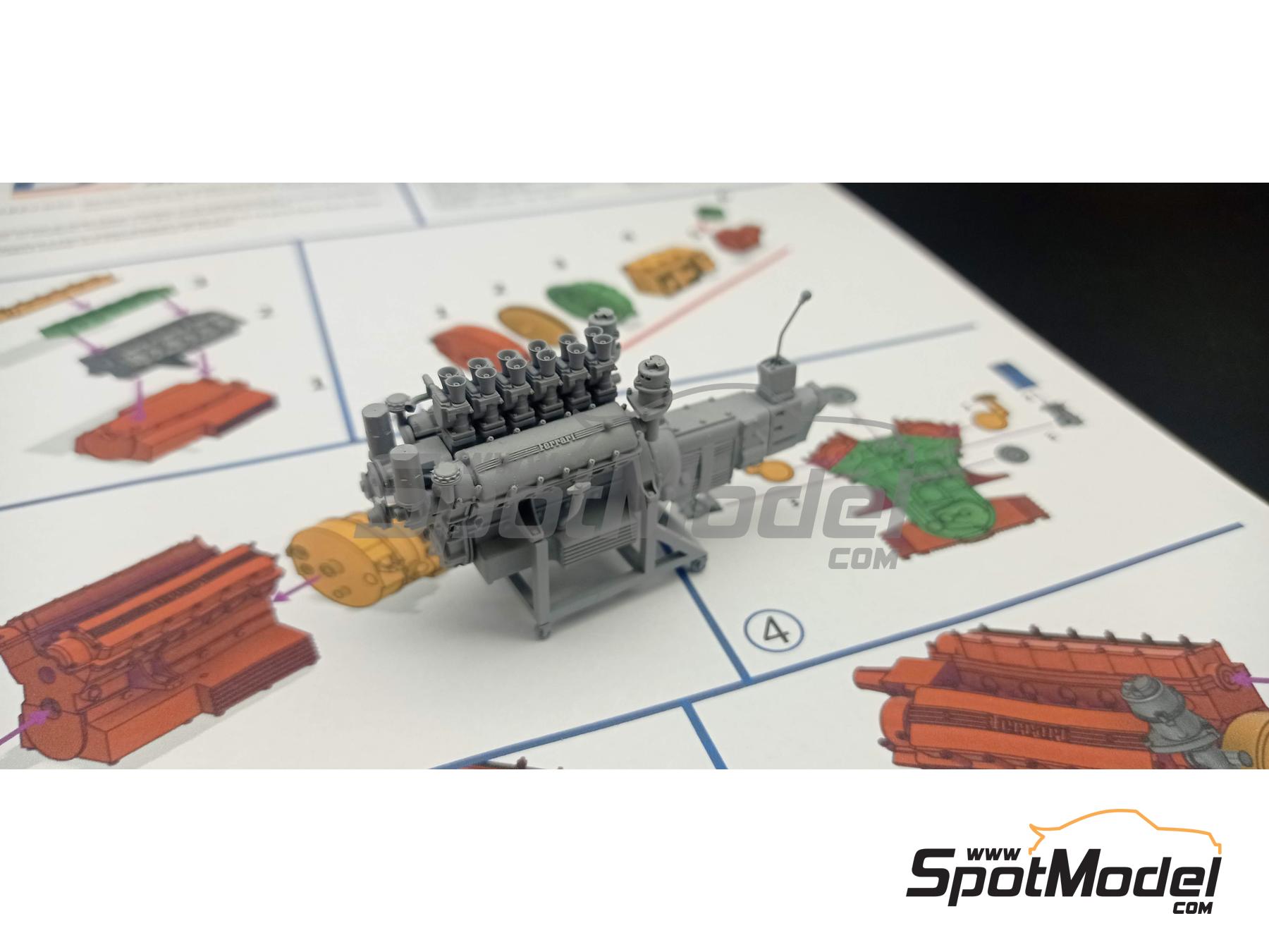 Image 10: Ferrari Colombo V12 3.3L | Engine in 1/24 scale manufactured by D.A.B. Models (ref.&nbsp;DAB24-046)