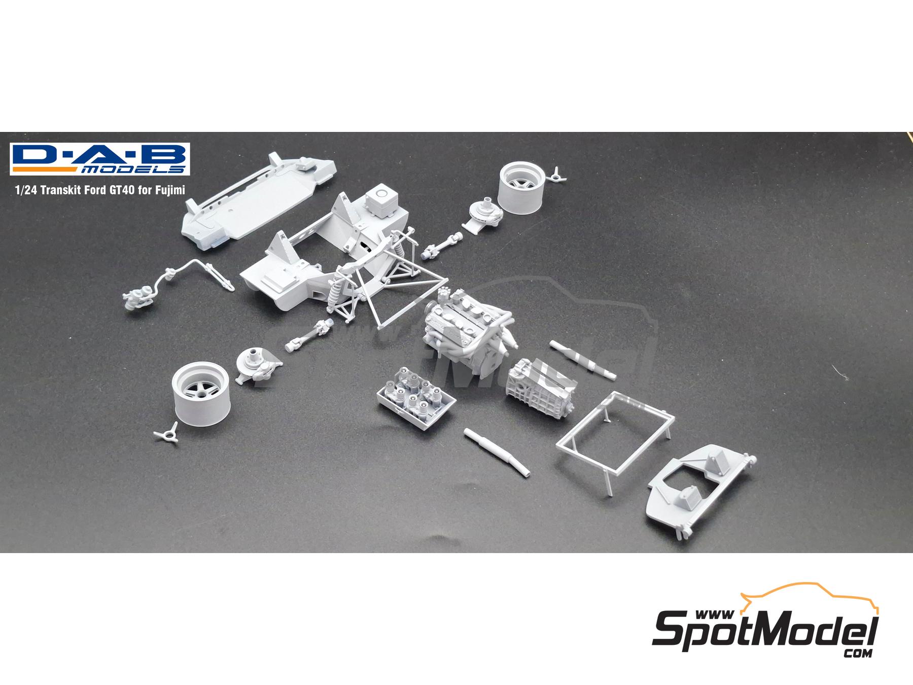 Image 4: Ford GT40 Mk I -  1968 and 1969 | Detail up set in 1/24 scale manufactured by D.A.B. Models (ref.&nbsp;DAB24-047)