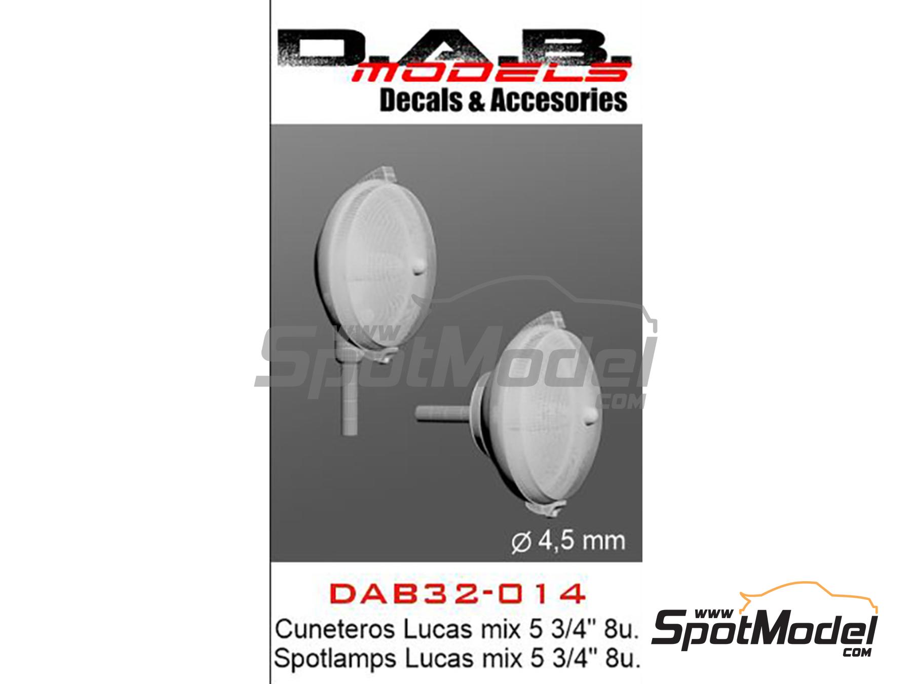 Image 1: Lucas spotlamps 5 3/4 inches | Lights in 1/32 scale manufactured by D.A.B. Models (ref.&nbsp;DAB32-014)