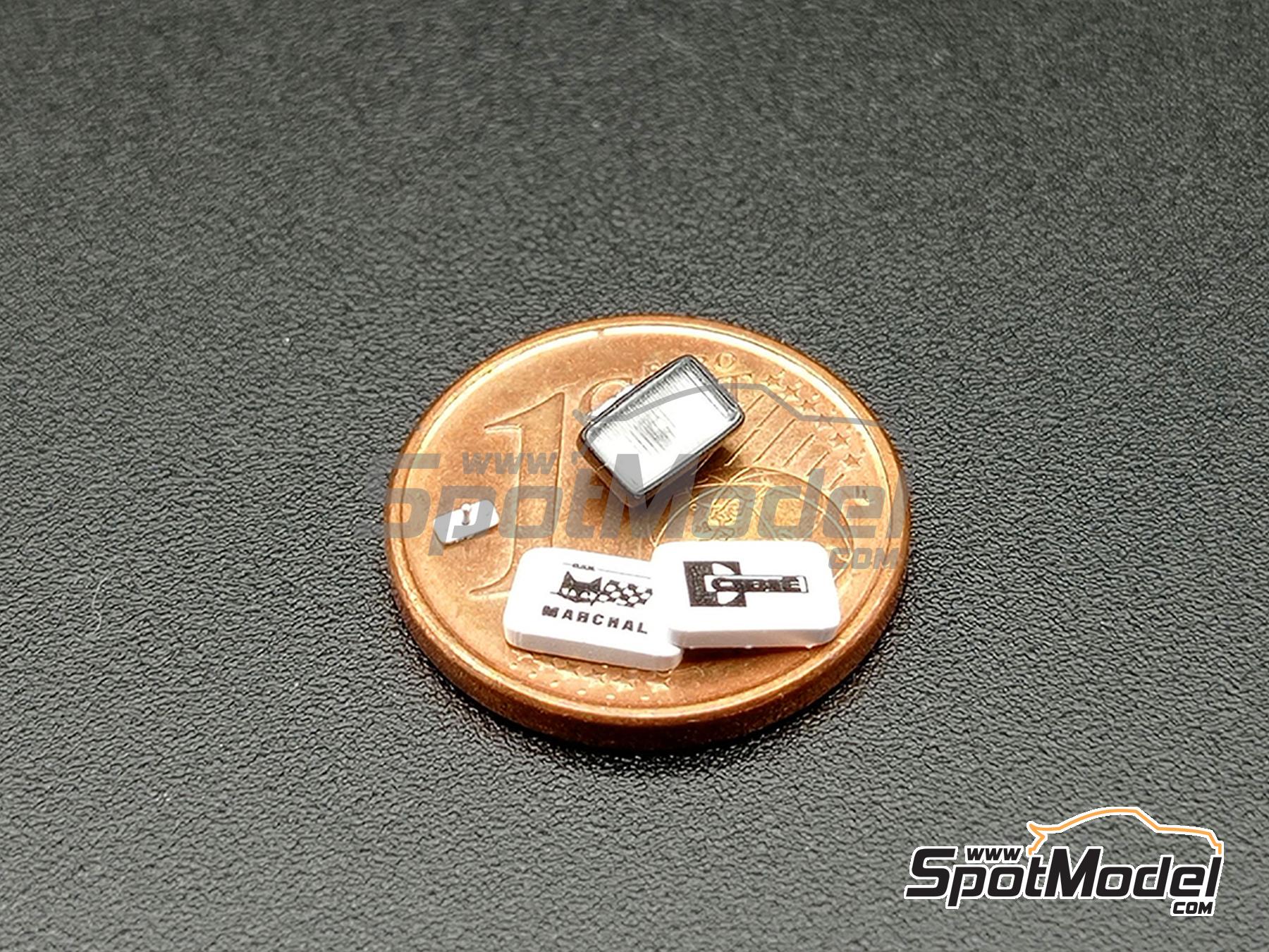 Image 3: Faros cuneteros rectangulares patrocinado por Cibie, Hella, Sev Marchal | Luces en escala&nbsp;1/32 fabricado por D.A.B. Models (ref.&nbsp;DAB32-030)