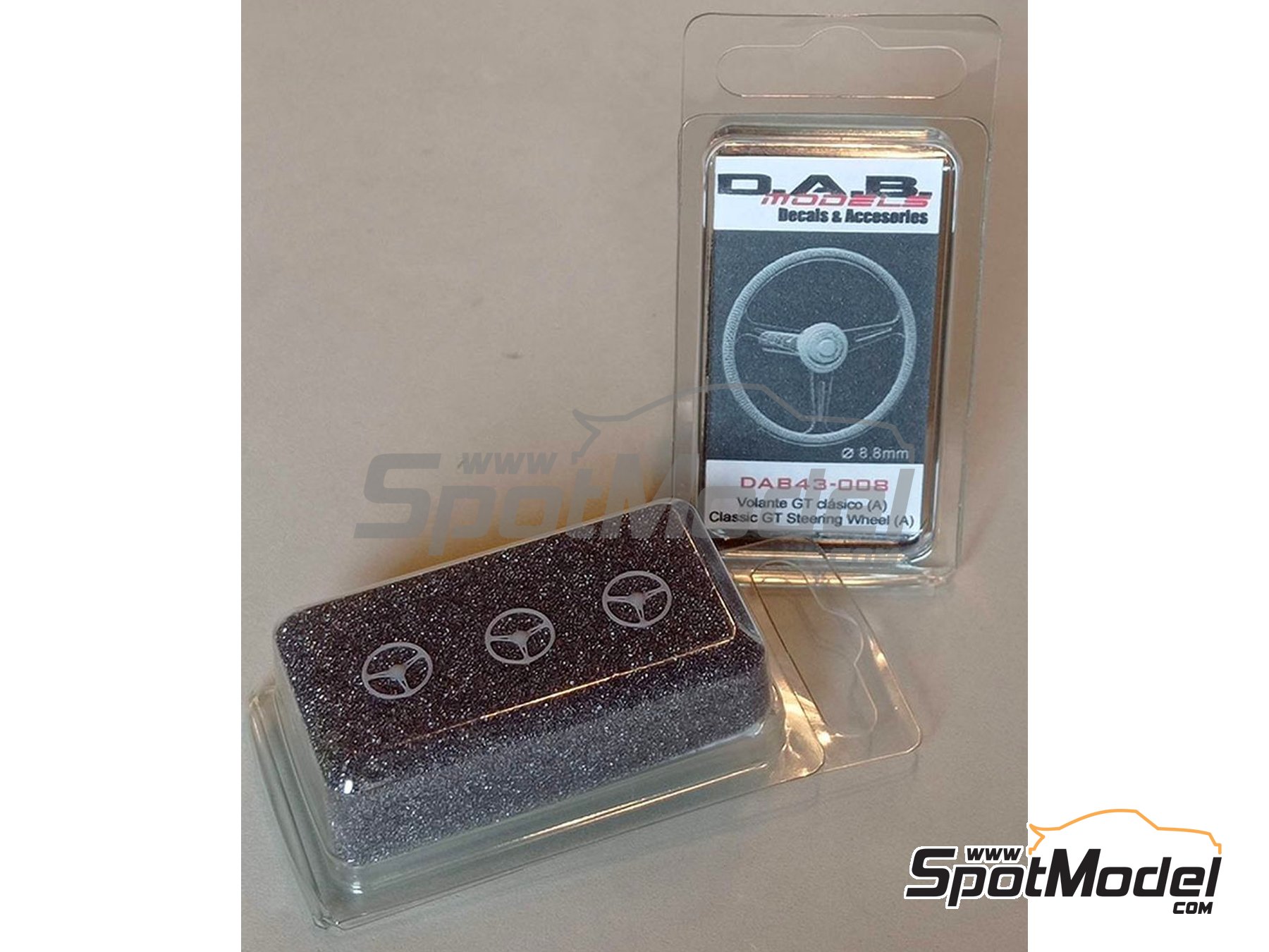 Image 1: Volante clásico de GT - Tipo A | Volante en escala 1/43 fabricado por D.A.B. Models (ref. DAB43-008)