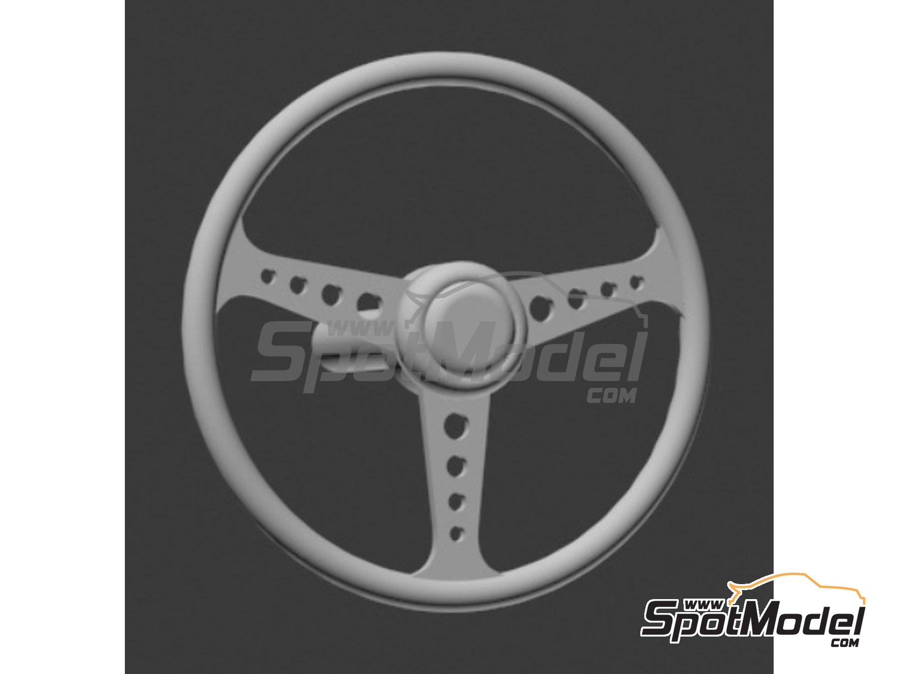 Image 3: Classic GT steering wheel - Type C | Steering wheel in 1/43 scale manufactured by D.A.B. Models (ref.&nbsp;DAB43-010)