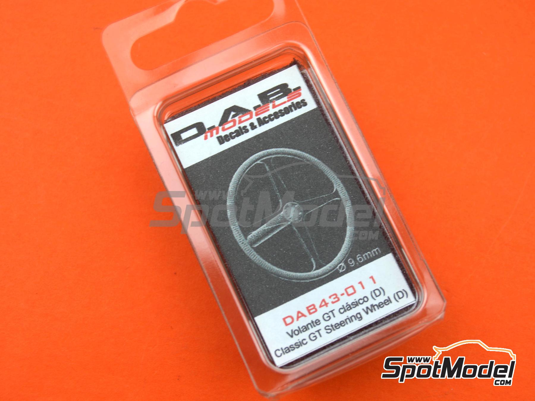 Image 6: Classic GT steering wheel - Type D | Steering wheel in 1/43 scale manufactured by D.A.B. Models (ref.&nbsp;DAB43-011)