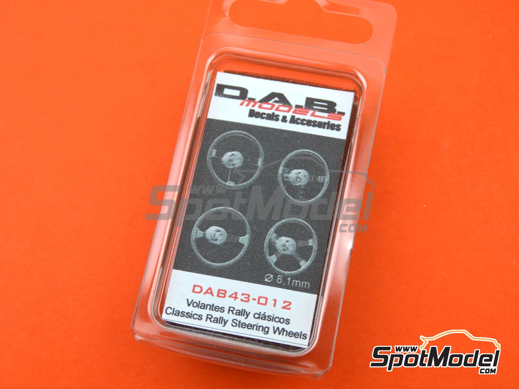 Image 8: Volante cl&aacute;sico de rally - Tipo A, B, C y D | Volante en escala&nbsp;1/43 fabricado por D.A.B. Models (ref.&nbsp;DAB43-012)