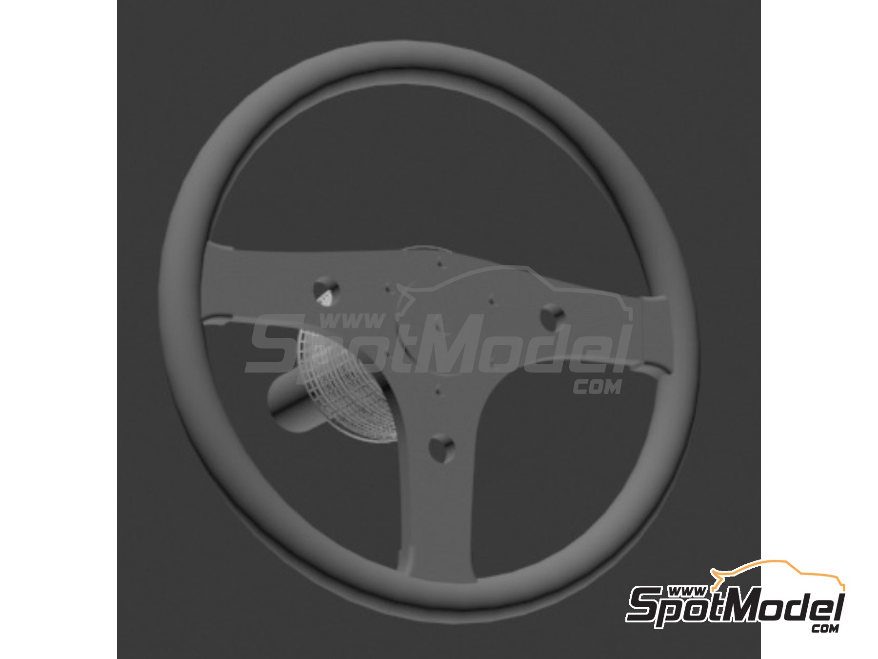 Image 4: Classic rally steering wheel - Type B | Steering wheel in 1/43 scale manufactured by D.A.B. Models (ref. DAB43-014)