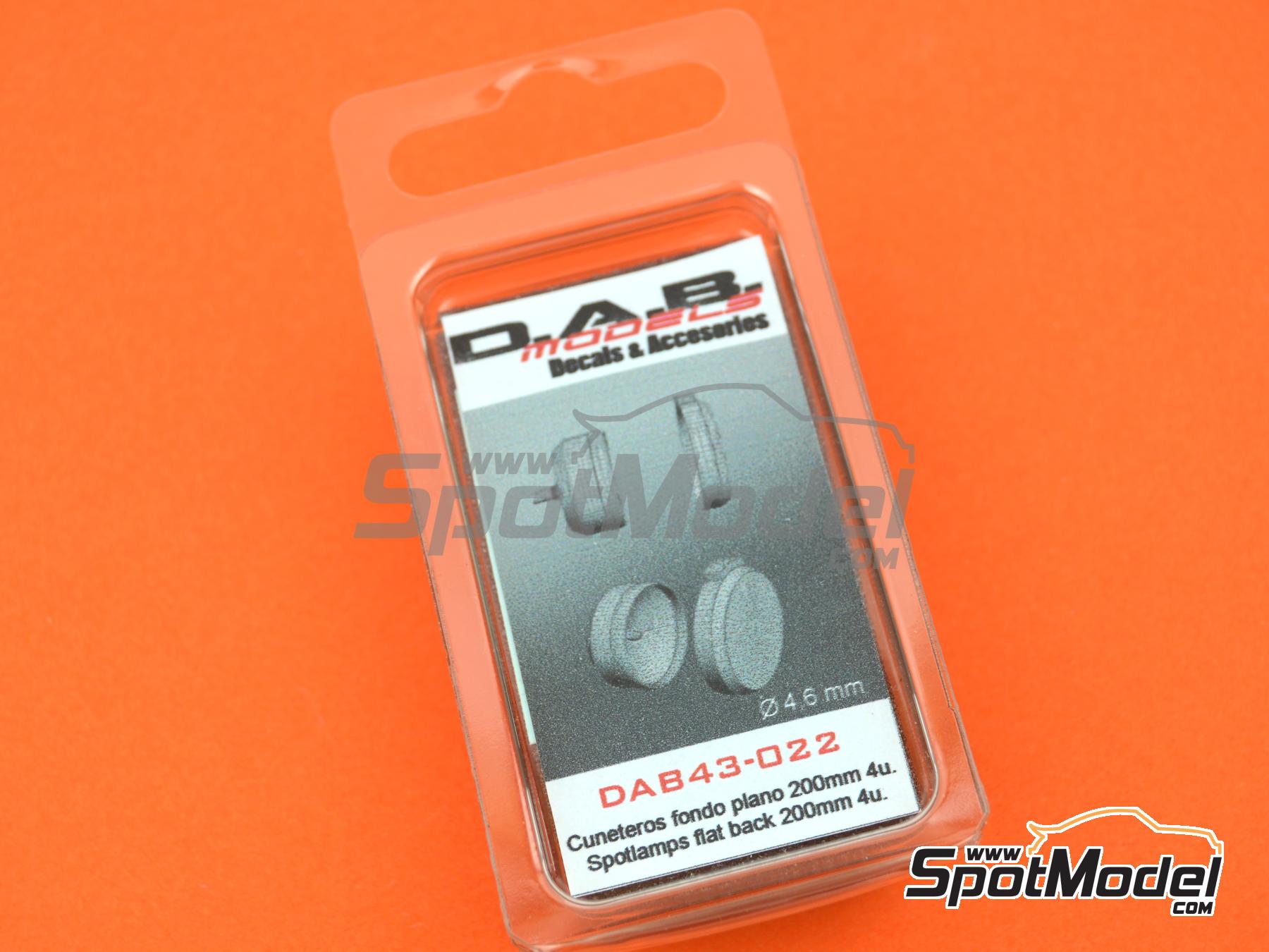 Image 5: Faro plano de 200mm | Luces en escala&nbsp;1/43 fabricado por D.A.B. Models (ref.&nbsp;DAB43-022)