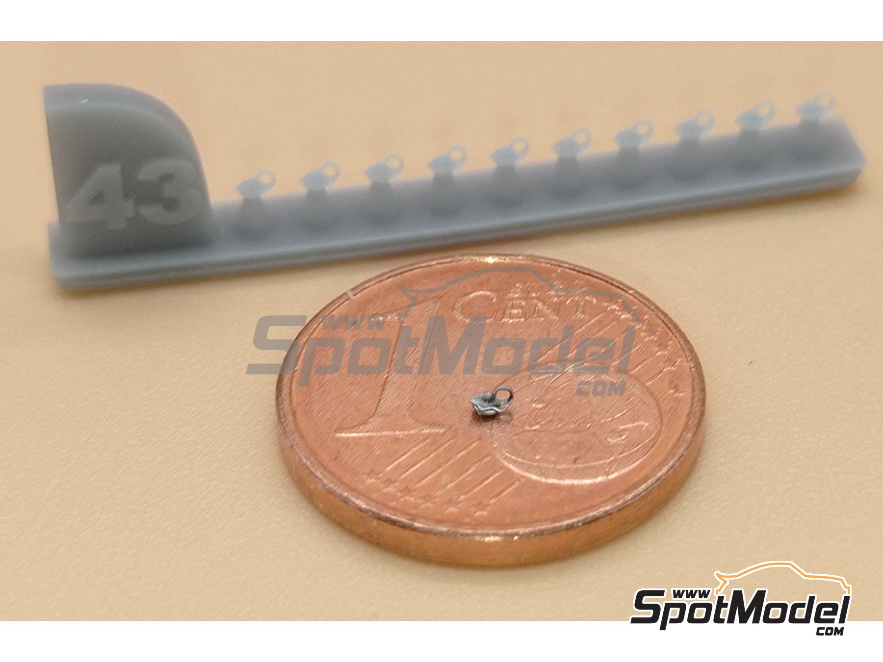 Image 2: Cierres de capot  con pasador - Tipo B | Cierres de capot en escala&nbsp;1/43 fabricado por D.A.B. Models (ref.&nbsp;DAB43-023)