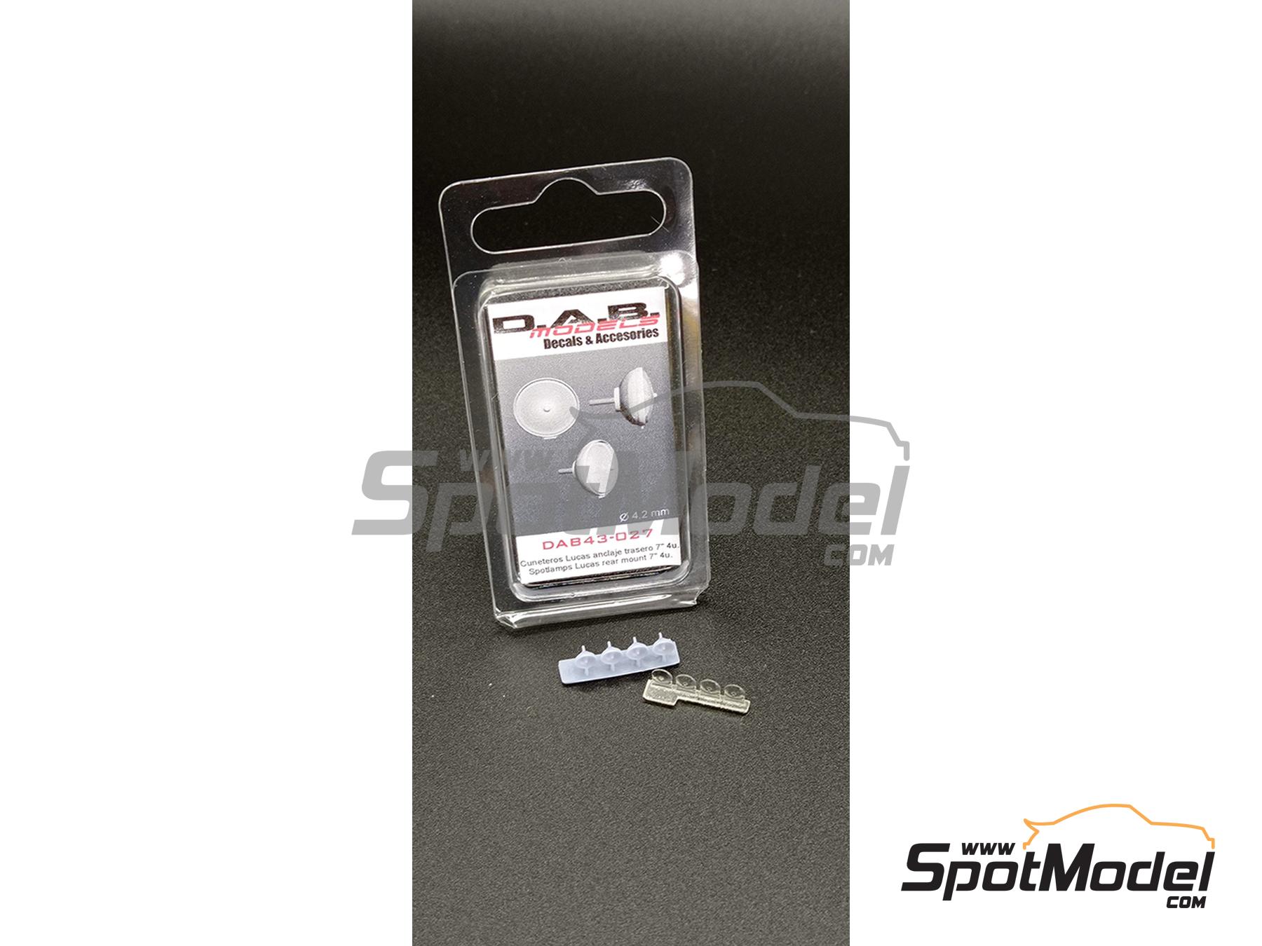 Image 2: Lucas spotlamps 7 inches with rear mount | Lights in 1/43 scale manufactured by D.A.B. Models (ref.&nbsp;DAB43-027)