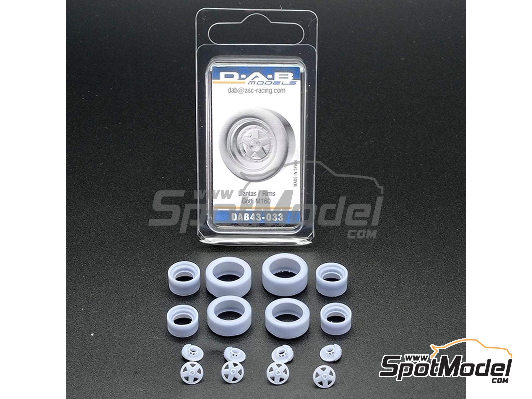 Image 2: Gotti M160 centrelock | Rims and tyres set in 1/43 scale manufactured by D.A.B. Models (ref. DAB43-033)