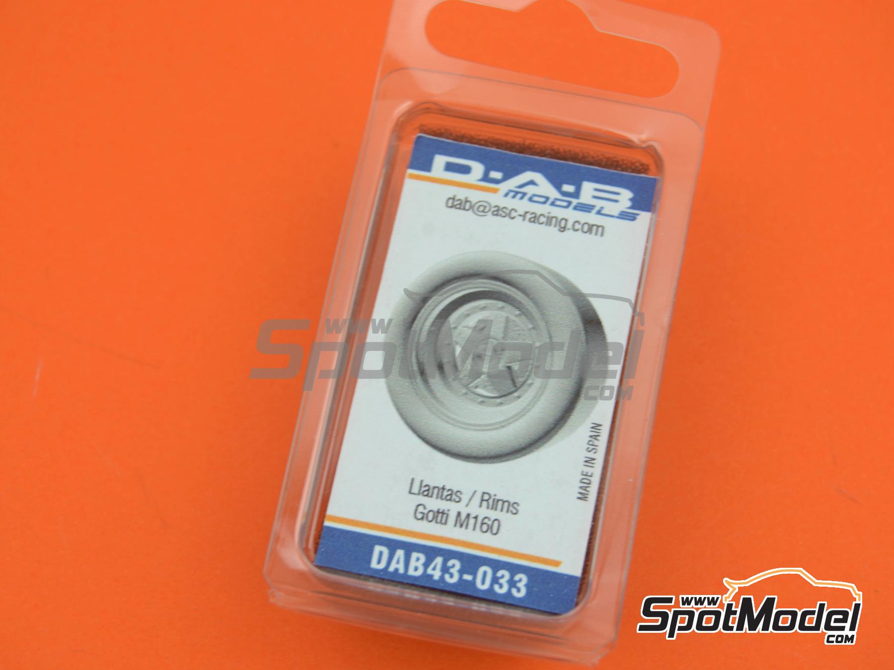 Image 5: Gotti M160 centrelock | Rims and tyres set in 1/43 scale manufactured by D.A.B. Models (ref. DAB43-033)