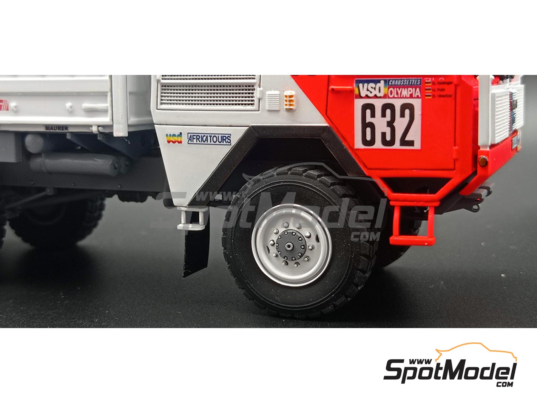 Image 8: MAN 6x6 BMW Playboy Team sponsored by Marlboro - Paris Dakar Rally 1985 | Truck scale model kit in 1/43 scale manufactured by D.A.B. Models (ref.&nbsp;DAB43-041)