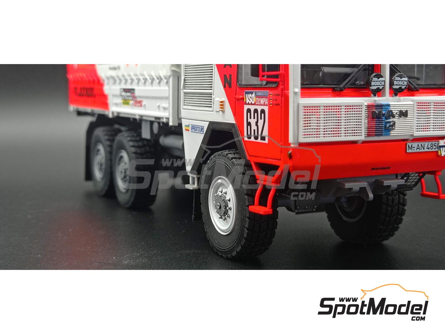 Image 9: MAN 6x6 BMW Playboy Team sponsored by Marlboro - Paris Dakar Rally 1985 | Truck scale model kit in 1/43 scale manufactured by D.A.B. Models (ref.&nbsp;DAB43-041)