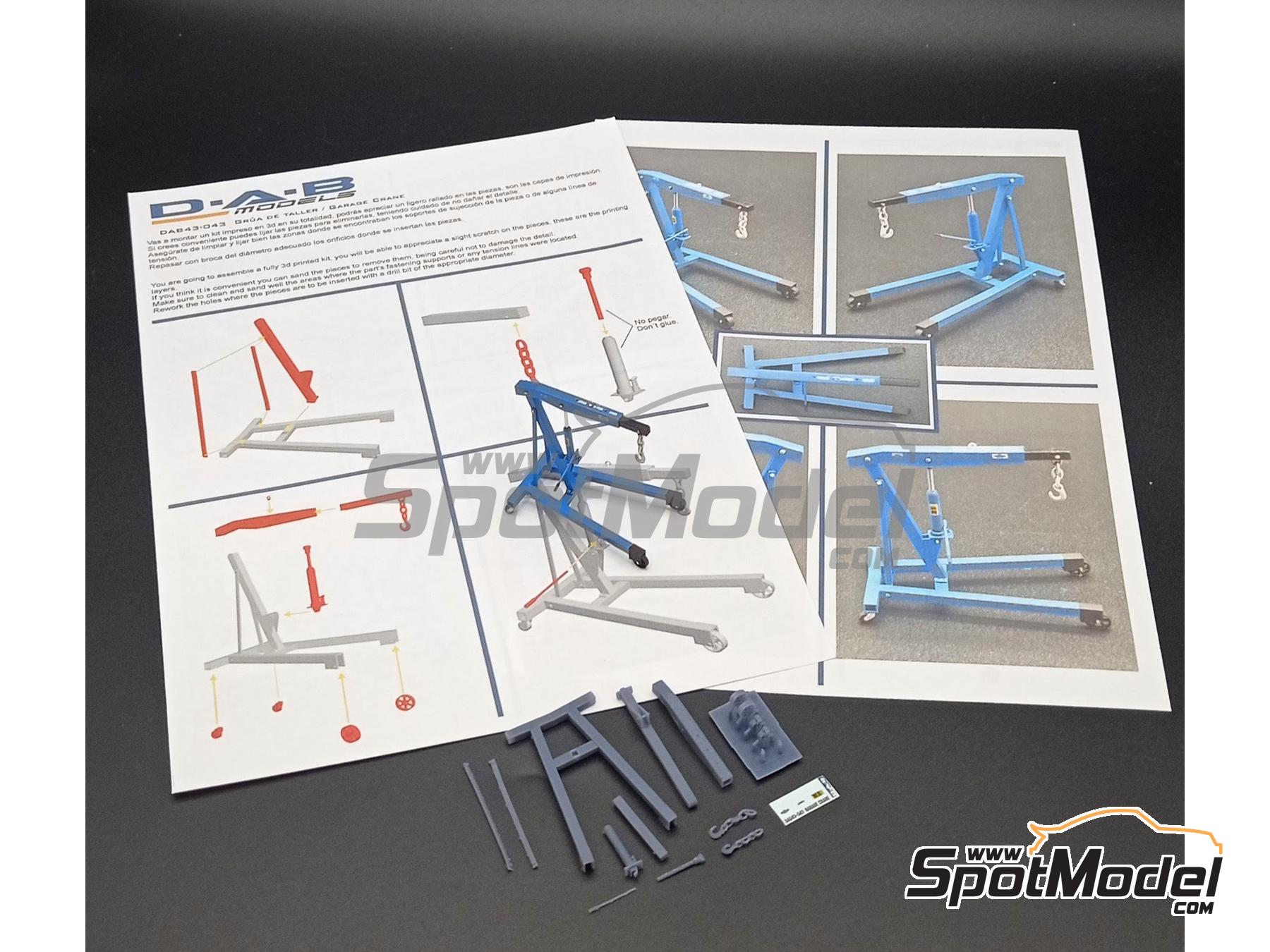 Image 1: Workshop crane | Scale model kit in 1/43 scale manufactured by D.A.B. Models (ref.&nbsp;DAB43-043)