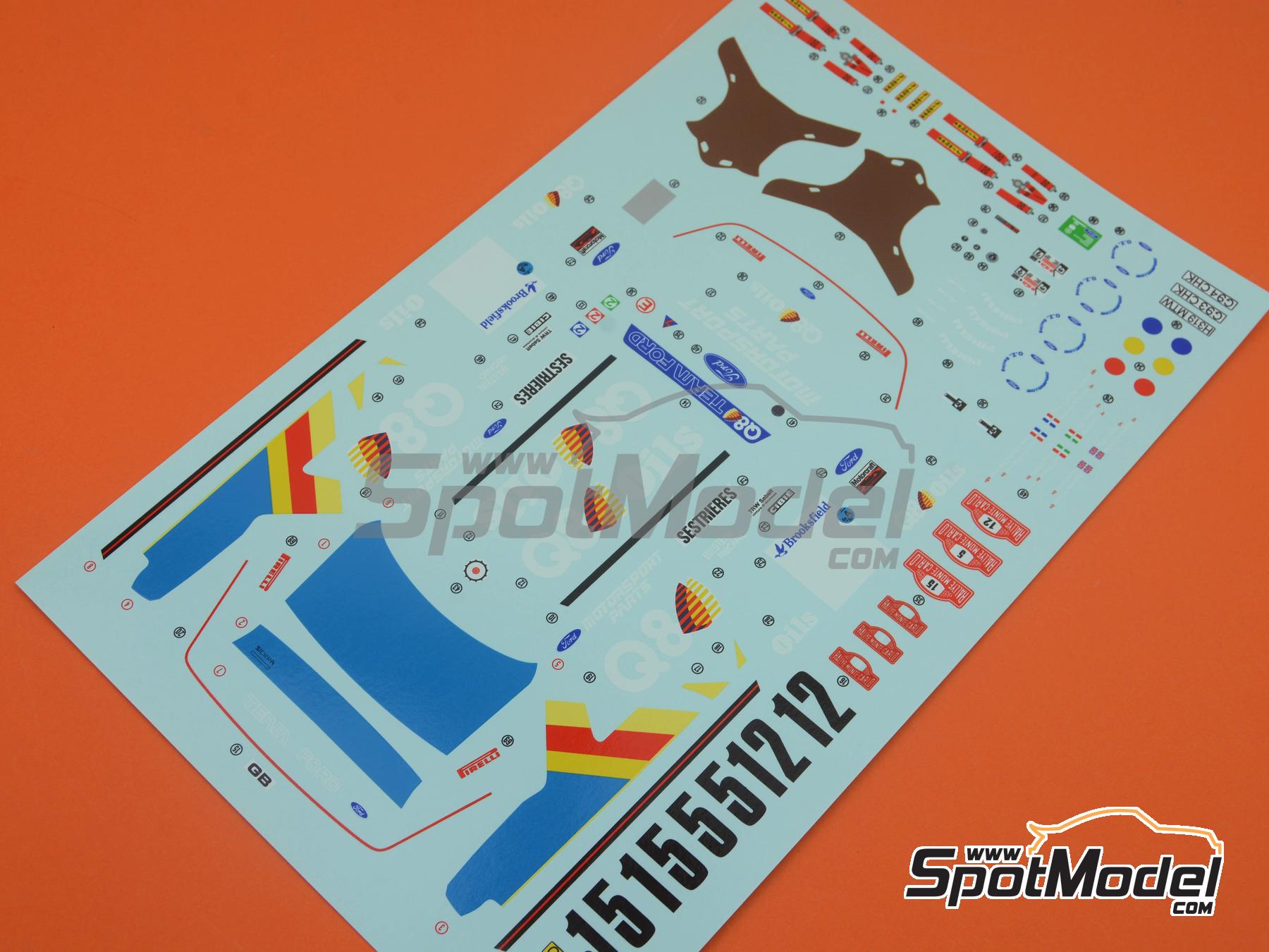 Image 31: Ford Sierra Cosworth 4&times;4 Group A Ford Team sponsored by Q8 Oils - Monte Carlo Rally - Rallye Automobile de Monte-Carlo 1991 | Car scale model kit in 1/24 scale manufactured by D.Modelkits (ref.&nbsp;DM-K001, also 5600627796819 and DMK-001)