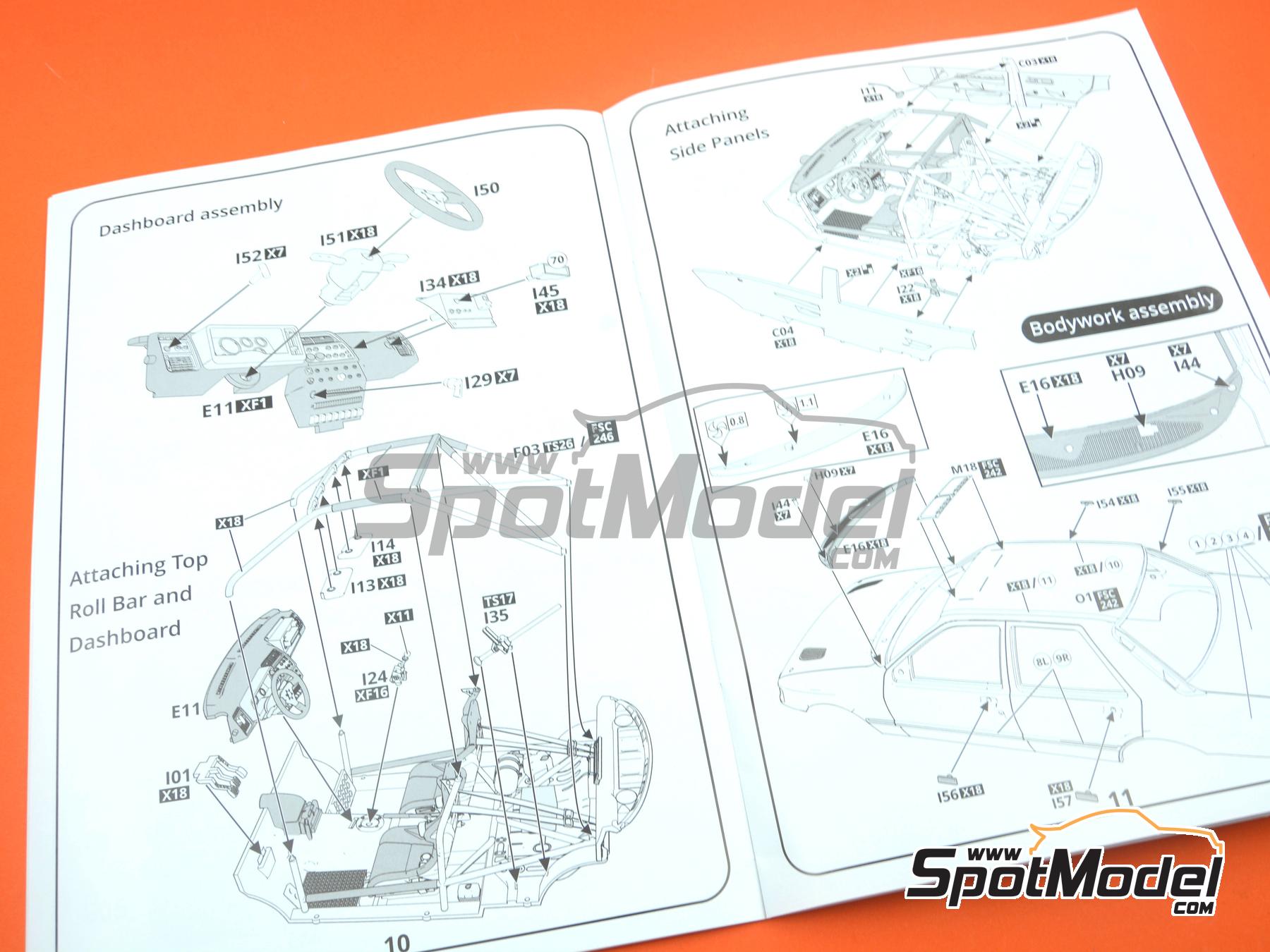 Image 36: Ford Sierra Cosworth 4&times;4 Group A Ford Team sponsored by Q8 Oils - Monte Carlo Rally - Rallye Automobile de Monte-Carlo 1991 | Car scale model kit in 1/24 scale manufactured by D.Modelkits (ref.&nbsp;DM-K001, also 5600627796819 and DMK-001)