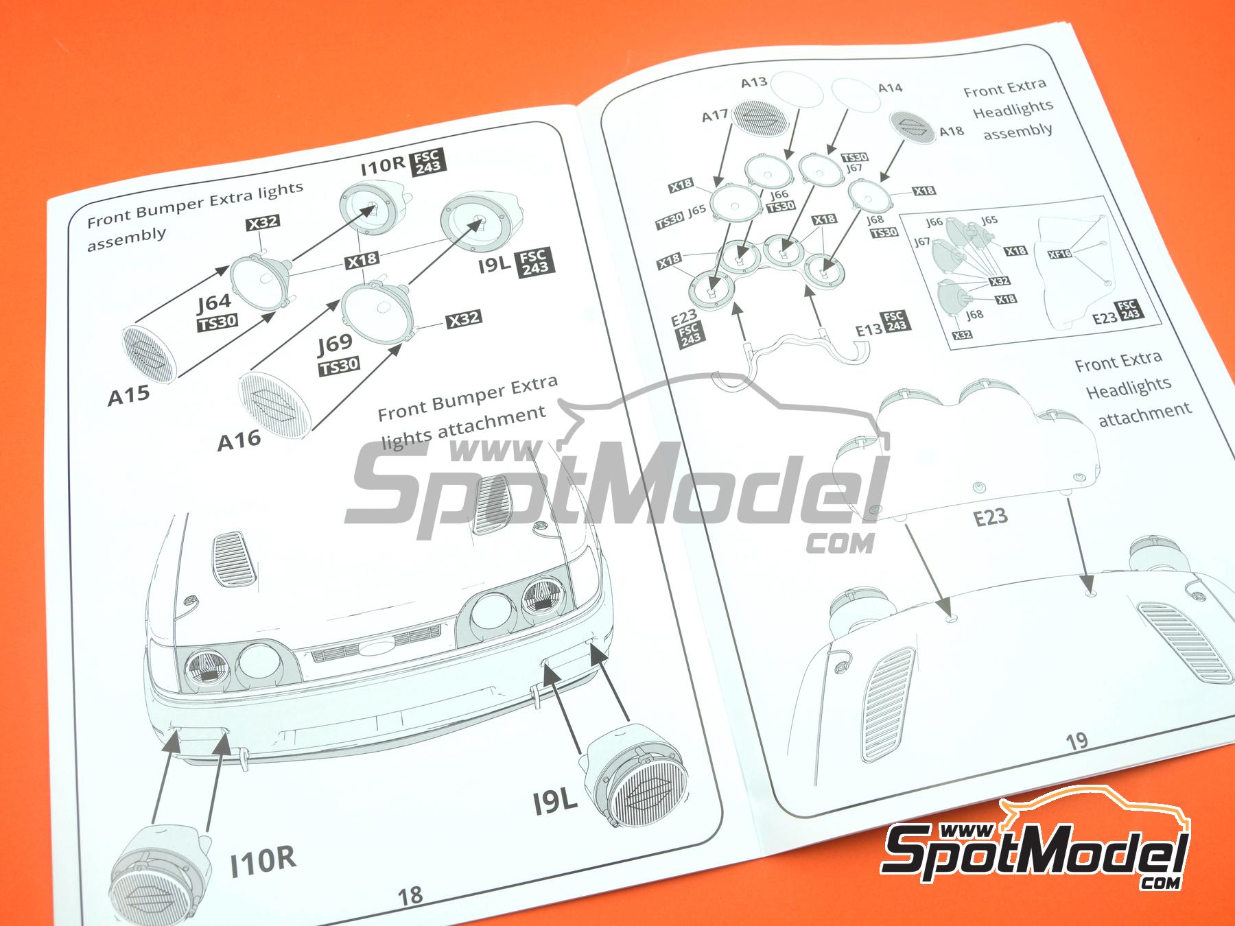 Image 38: Ford Sierra Cosworth 4&times;4 Group A Ford Team sponsored by Q8 Oils - Monte Carlo Rally - Rallye Automobile de Monte-Carlo 1991 | Car scale model kit in 1/24 scale manufactured by D.Modelkits (ref.&nbsp;DM-K001, also 5600627796819 and DMK-001)