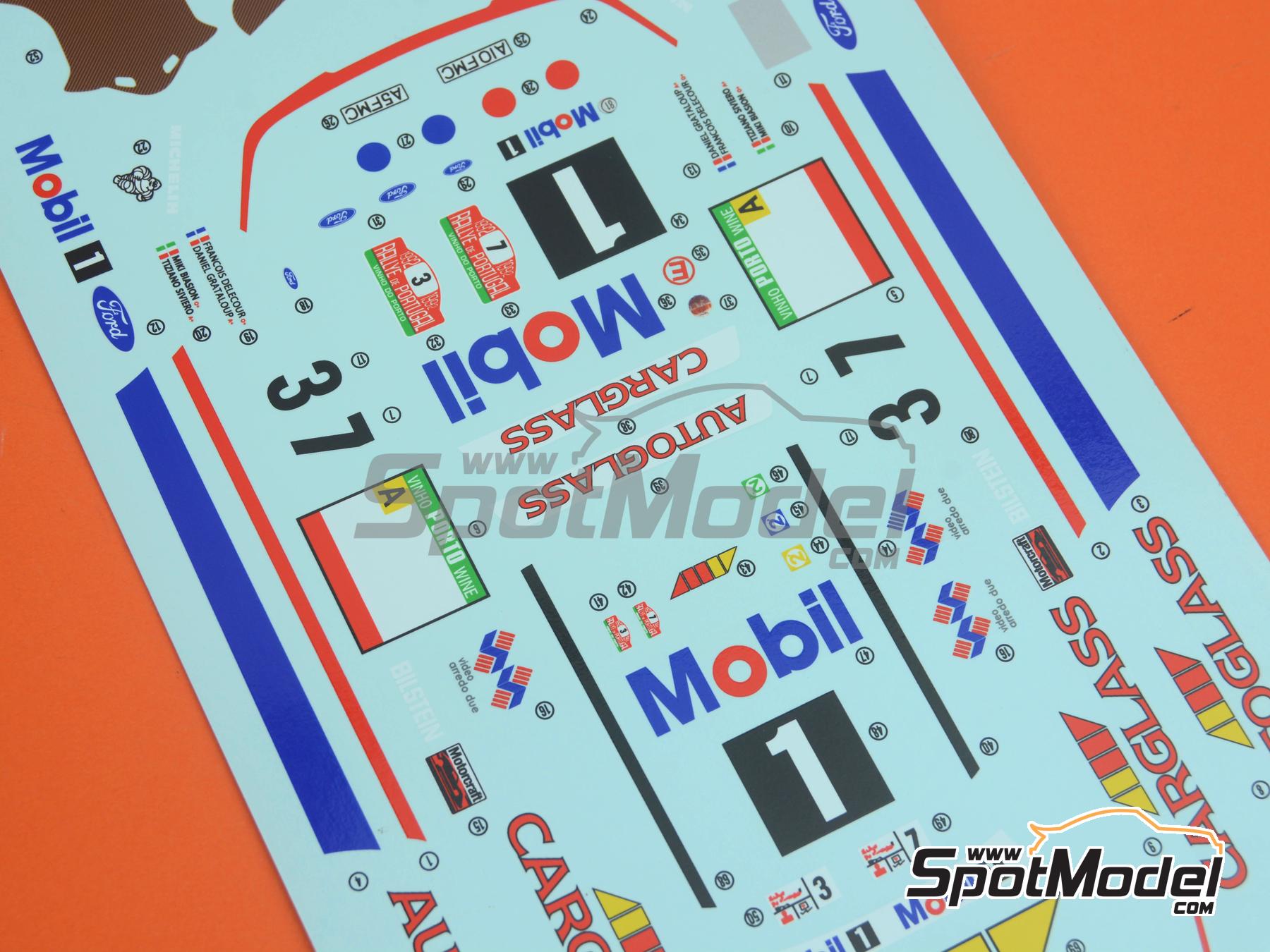 Image 14: Ford Sierra Cosworth 4×4 Grupo A patrocinado por Autoglass Carglass - Rally de Portugal - Vinho do Porto 1992 | Maqueta de coche en escala 1/24 fabricado por D.Modelkits (ref. DM-K002, tambien 5600627796826 y DMK-002)