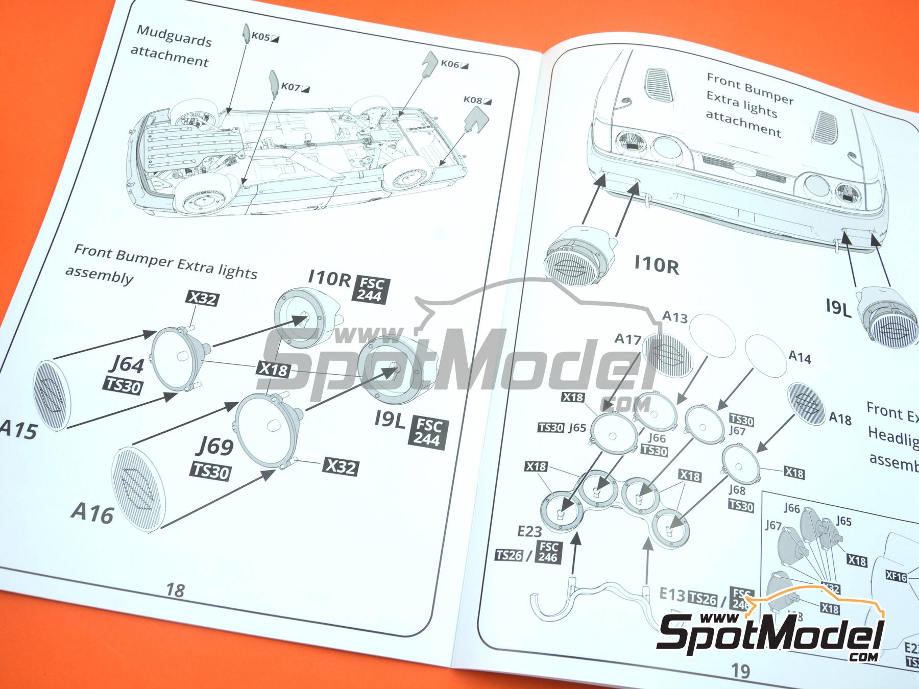 Image 25: Ford Sierra Cosworth 4×4 Grupo A patrocinado por Autoglass Carglass - Rally de Portugal - Vinho do Porto 1992 | Maqueta de coche en escala 1/24 fabricado por D.Modelkits (ref. DM-K002, tambien 5600627796826 y DMK-002)